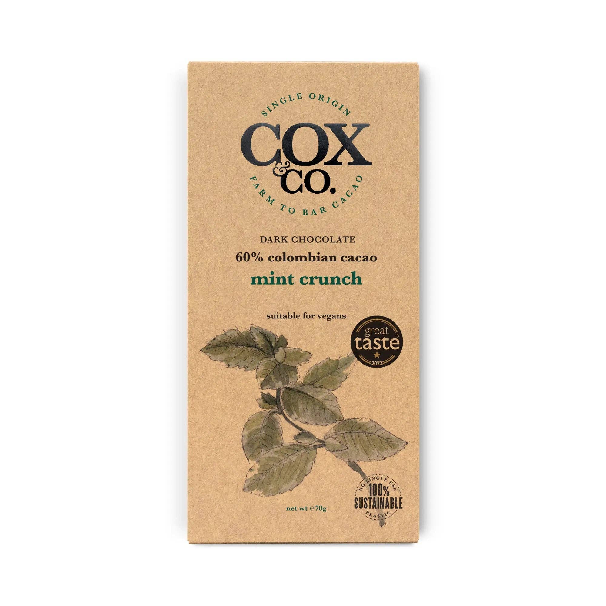 Mint Crunch Dark Chocolate Bar
