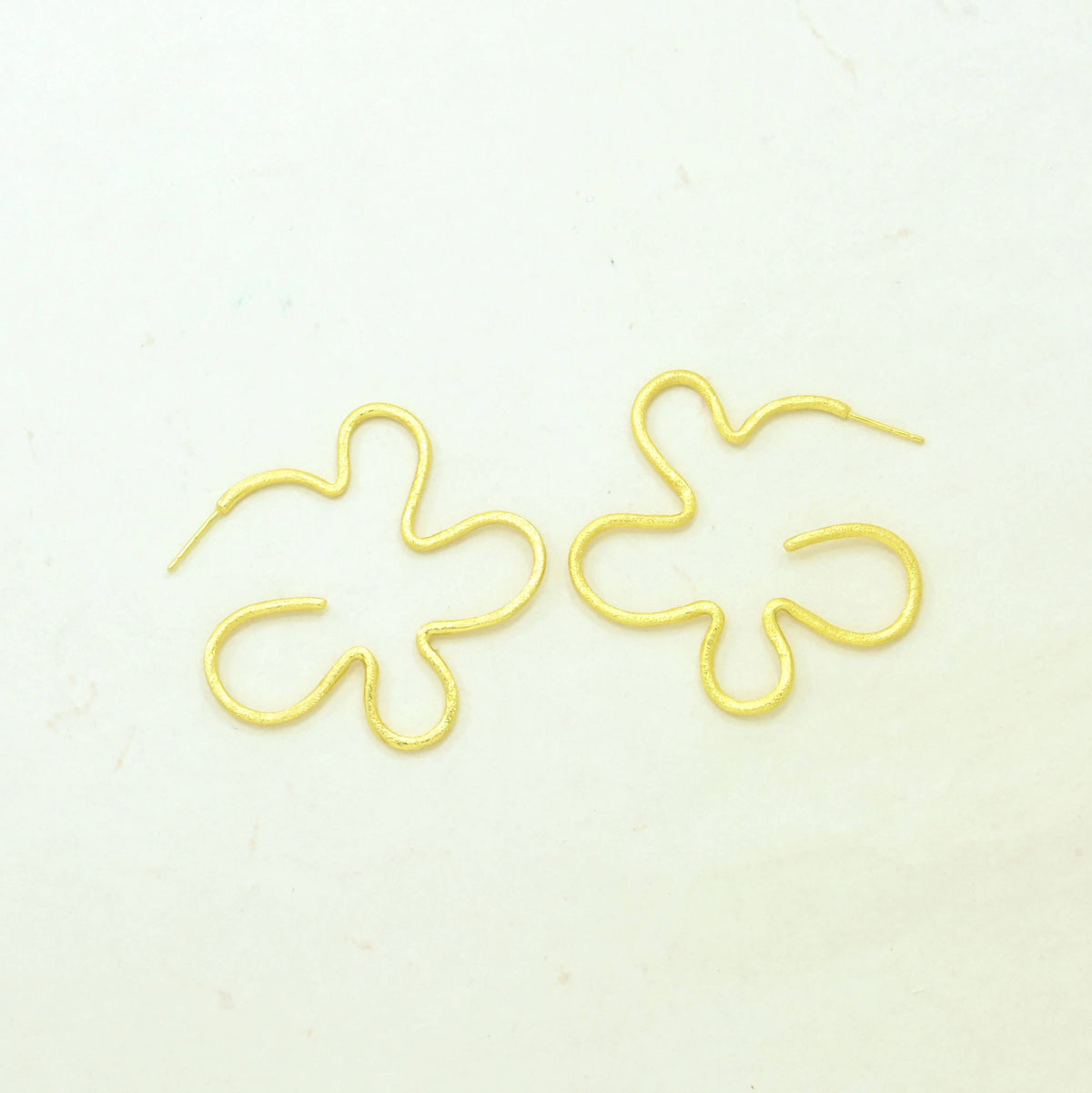 Doria Boho Chic Hoop Earring Gold Plated