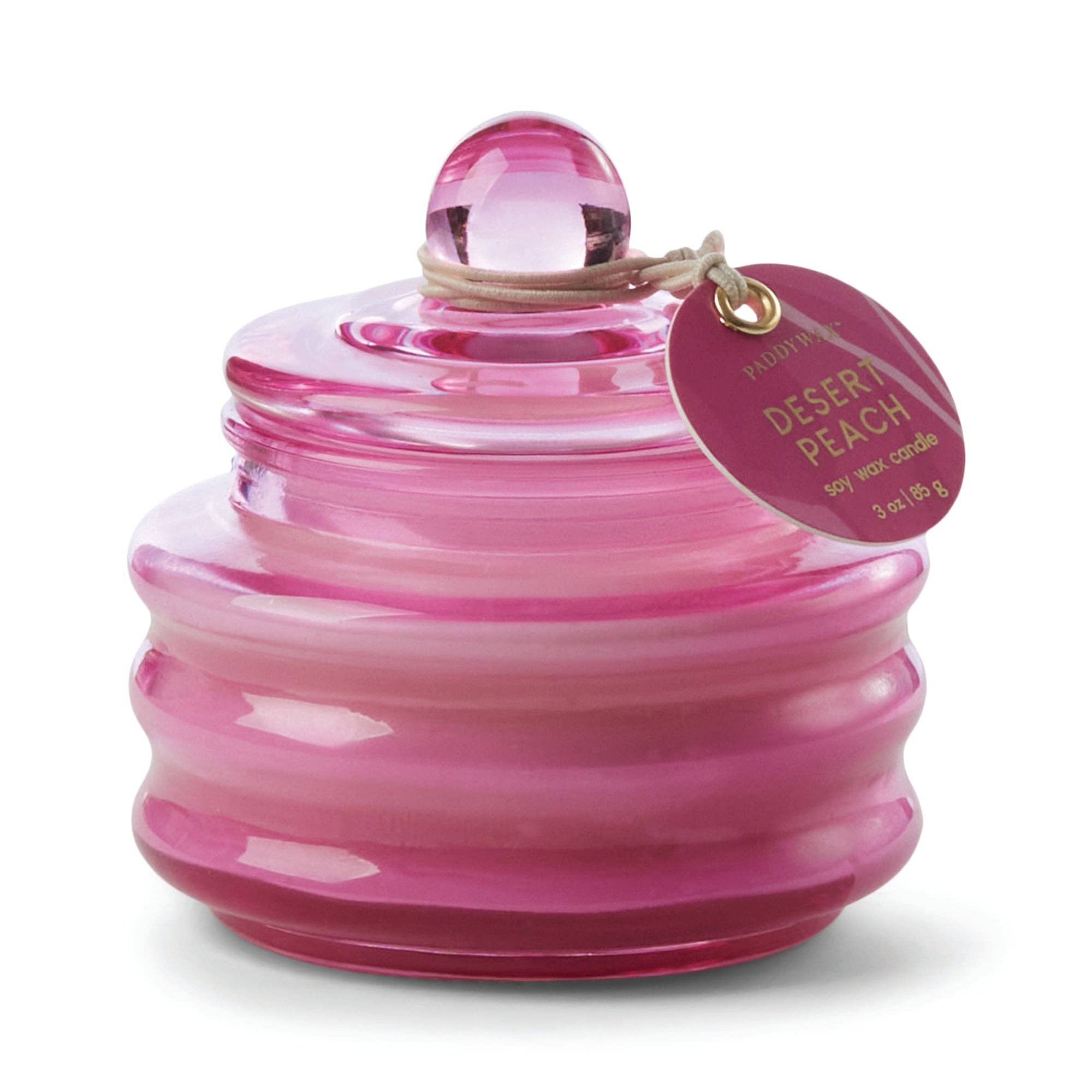Beam Glass Candle - Fuchsia Pink - Desert Peach