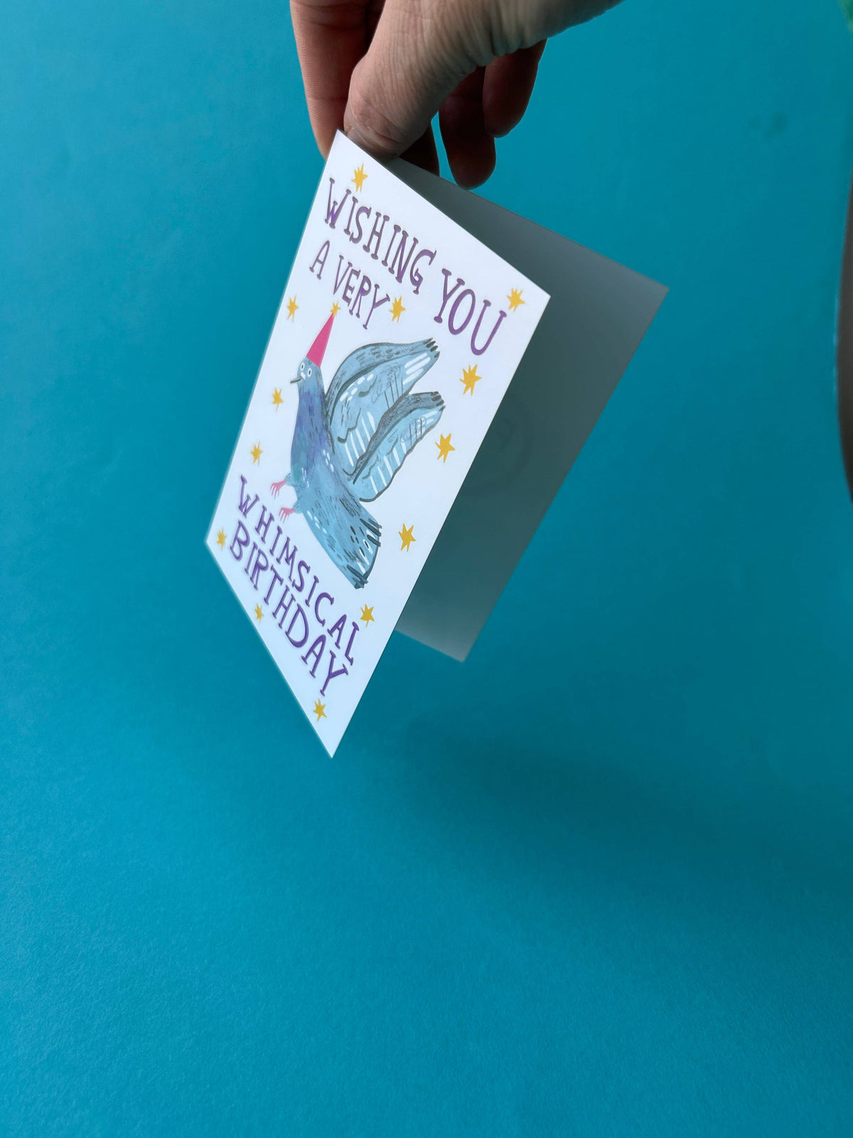 Whimsical Pigeon Birthday Card