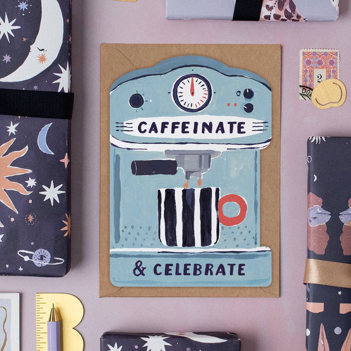 Coffee Machine Birthday Card