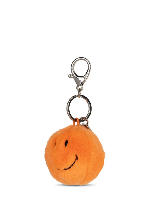 Smiley Eco Fuzzy Keyring Orange