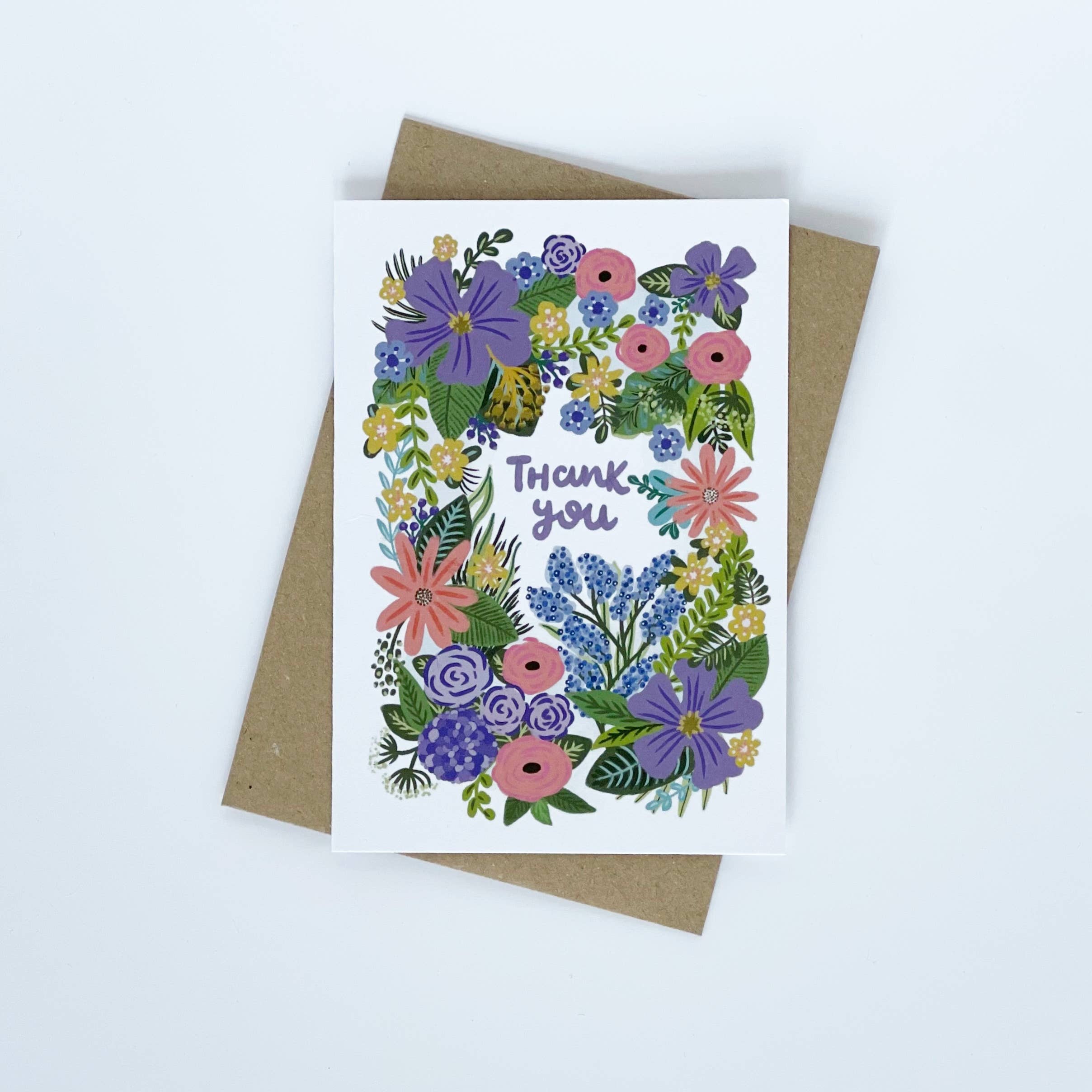 Lilac Flowers Thank You Card