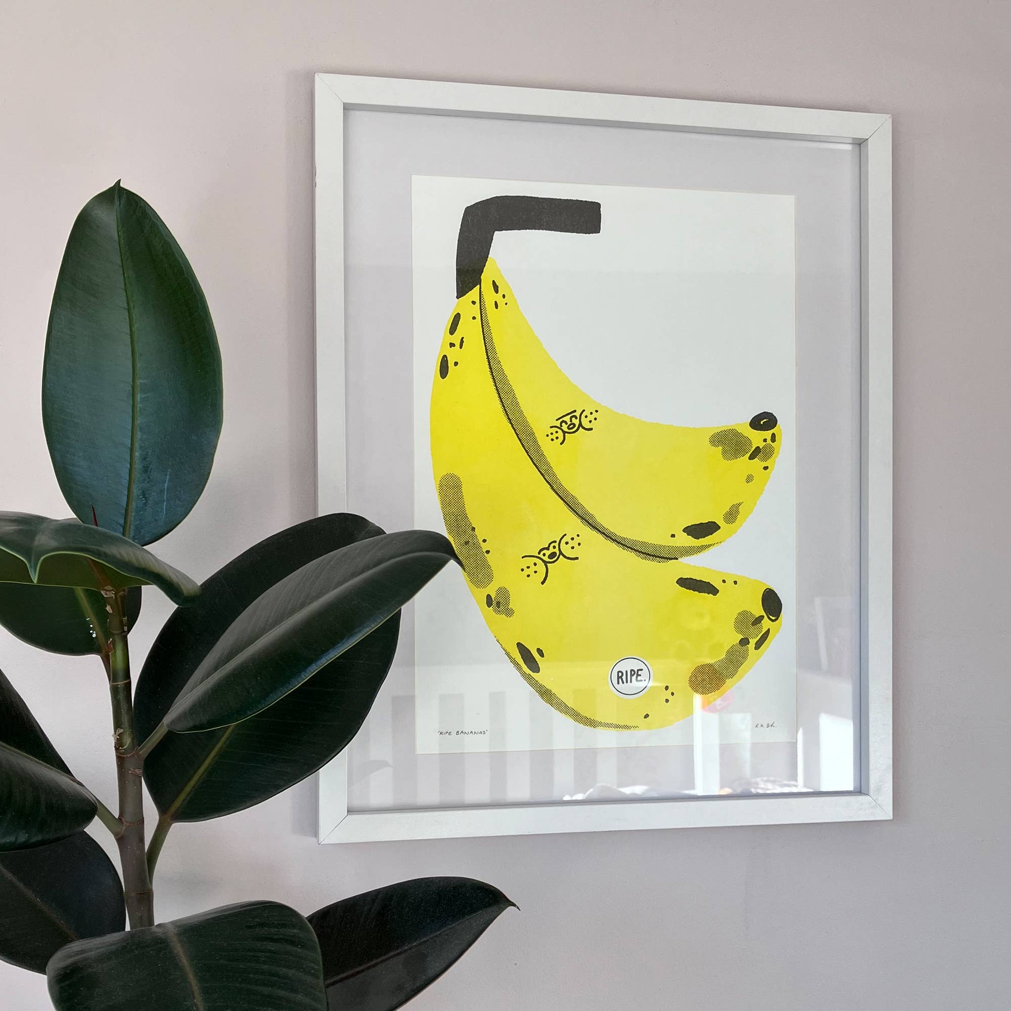 Ripe Bananas A3 Riso Print