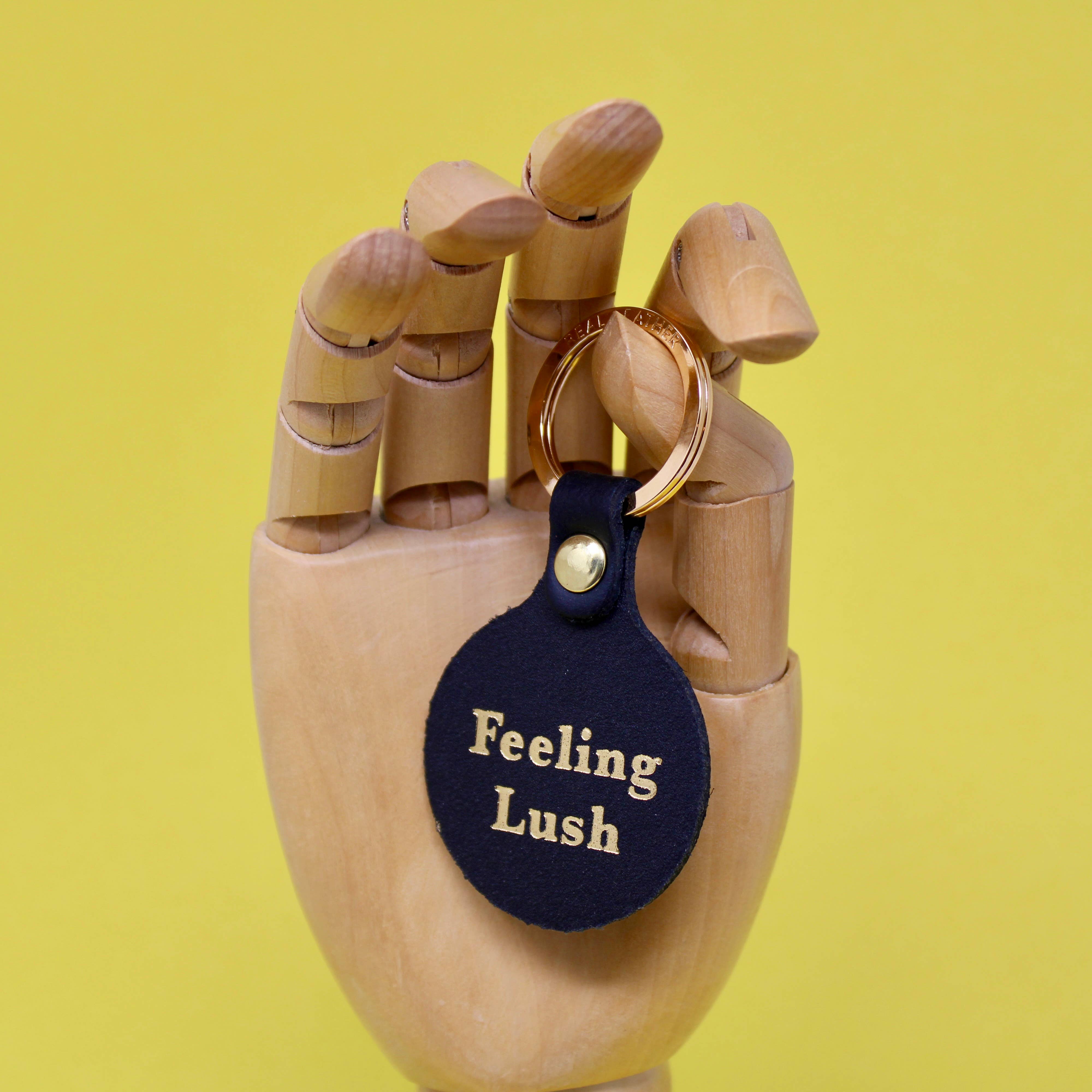 Feeling Lush Smilie Face Key Fob - Green