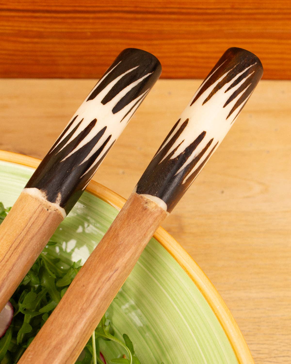 Large Olive Wood Salad Servers