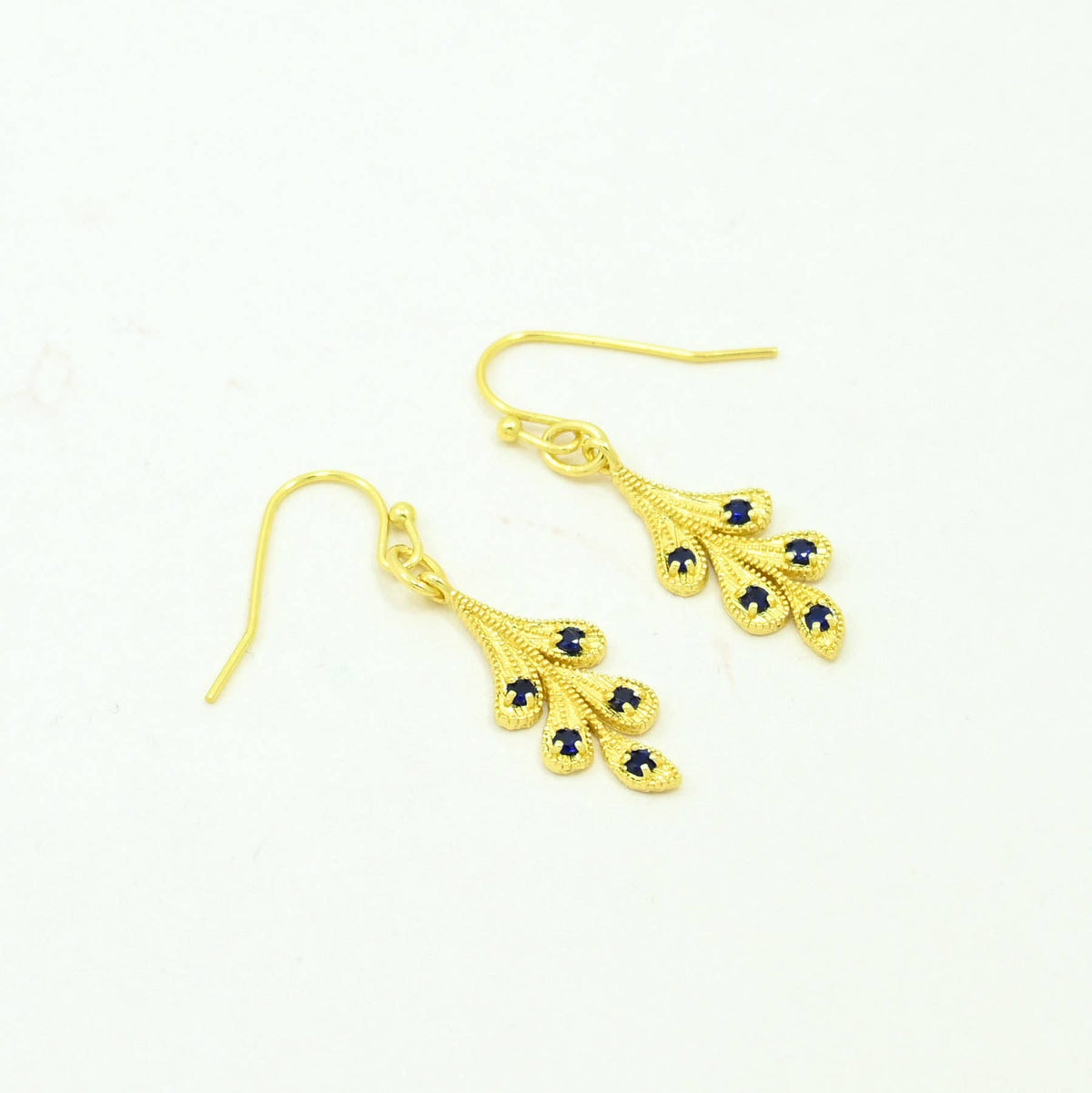 Kehlani Earring Gold Plated - Blue Sapphire
