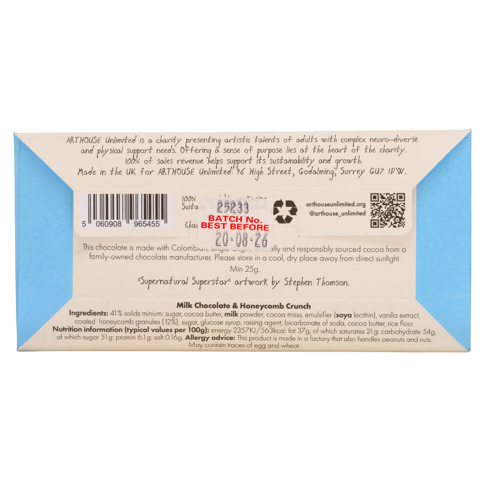 Joy Sized Bar - 'Supernatural Superstar' Milk Chocolate & Honeycomb Crunch