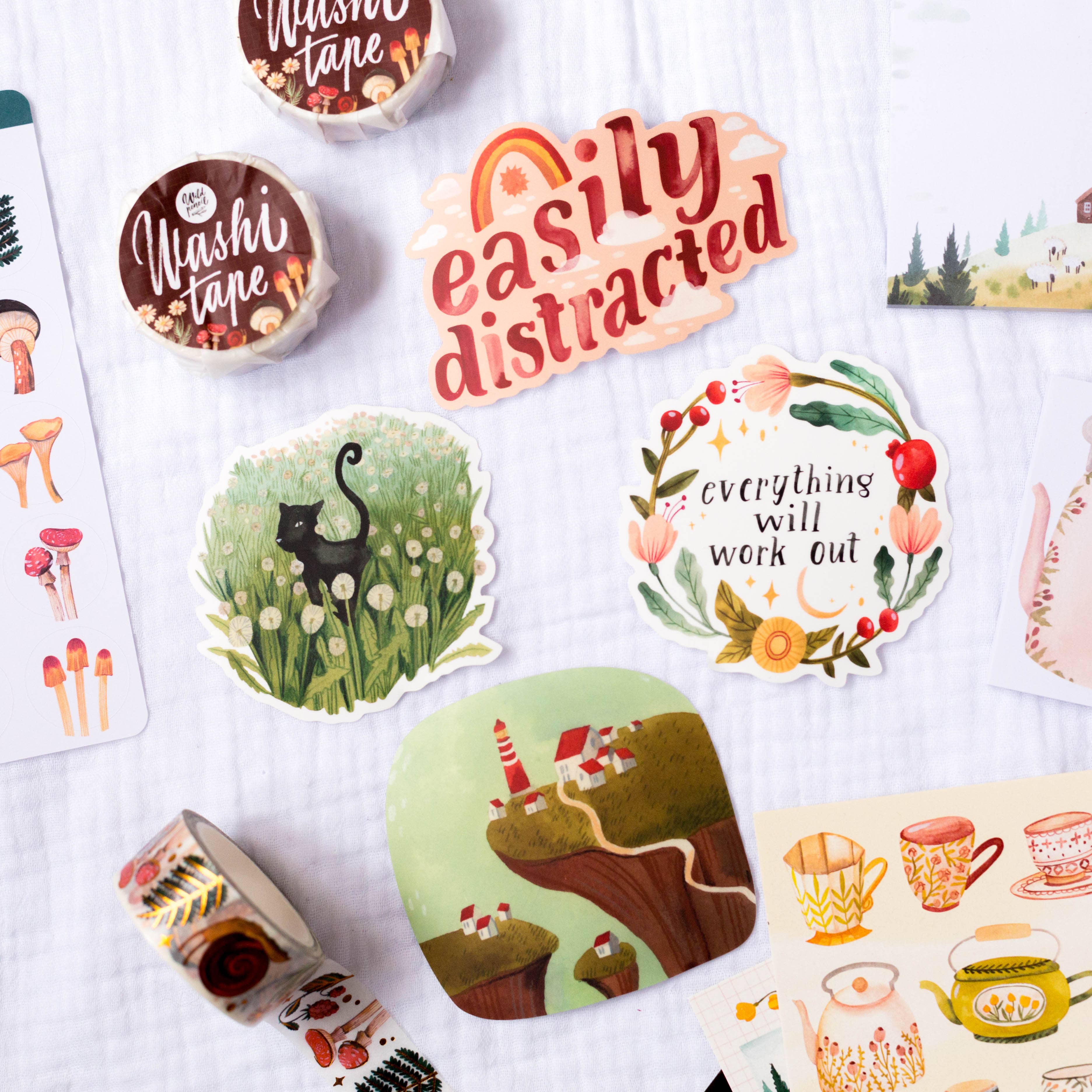 Easily Distracted Vinyl Sticker
