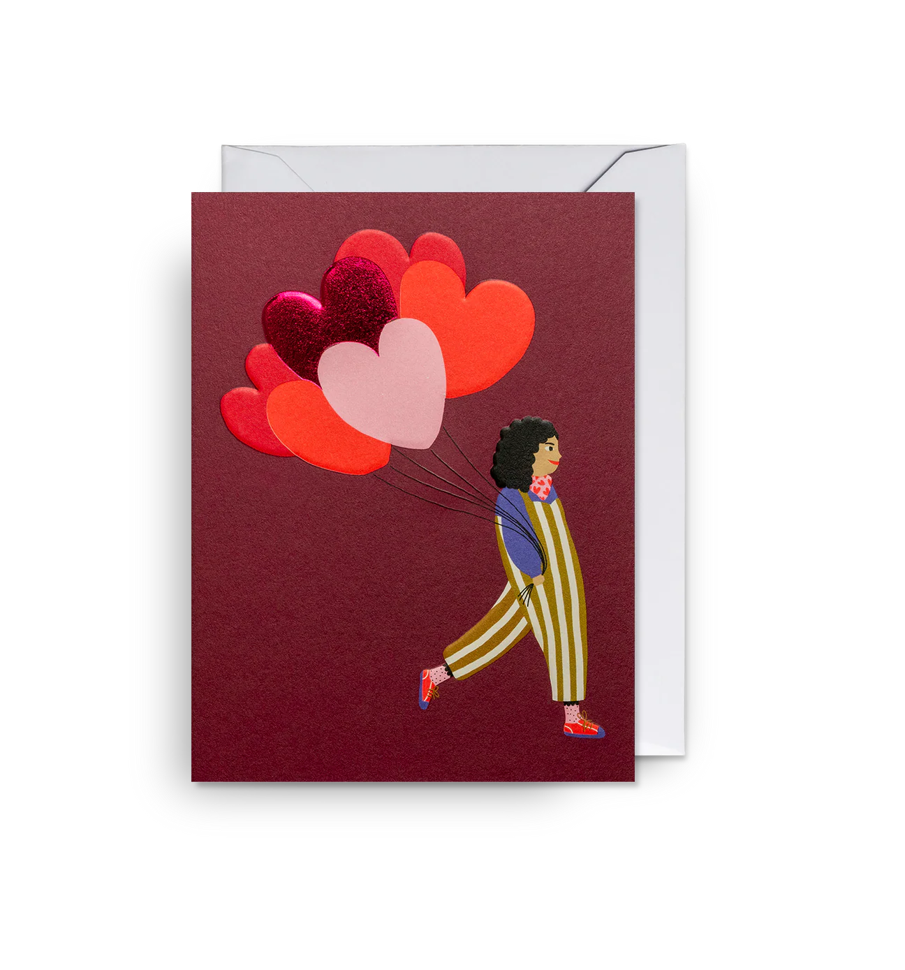 Heart Balloon Girl Mini Card