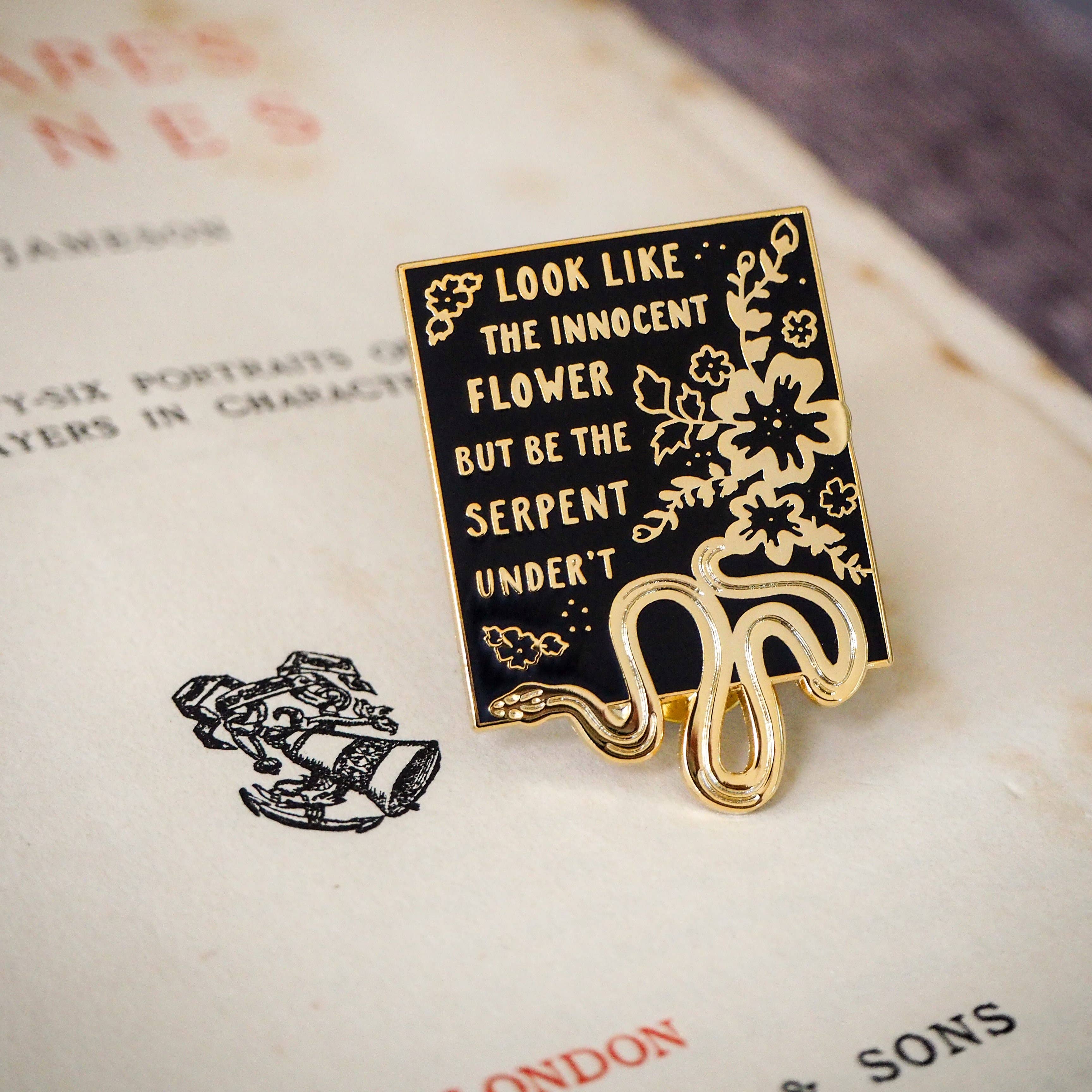 Lady Macbeth Snake Enamel Pin Badge