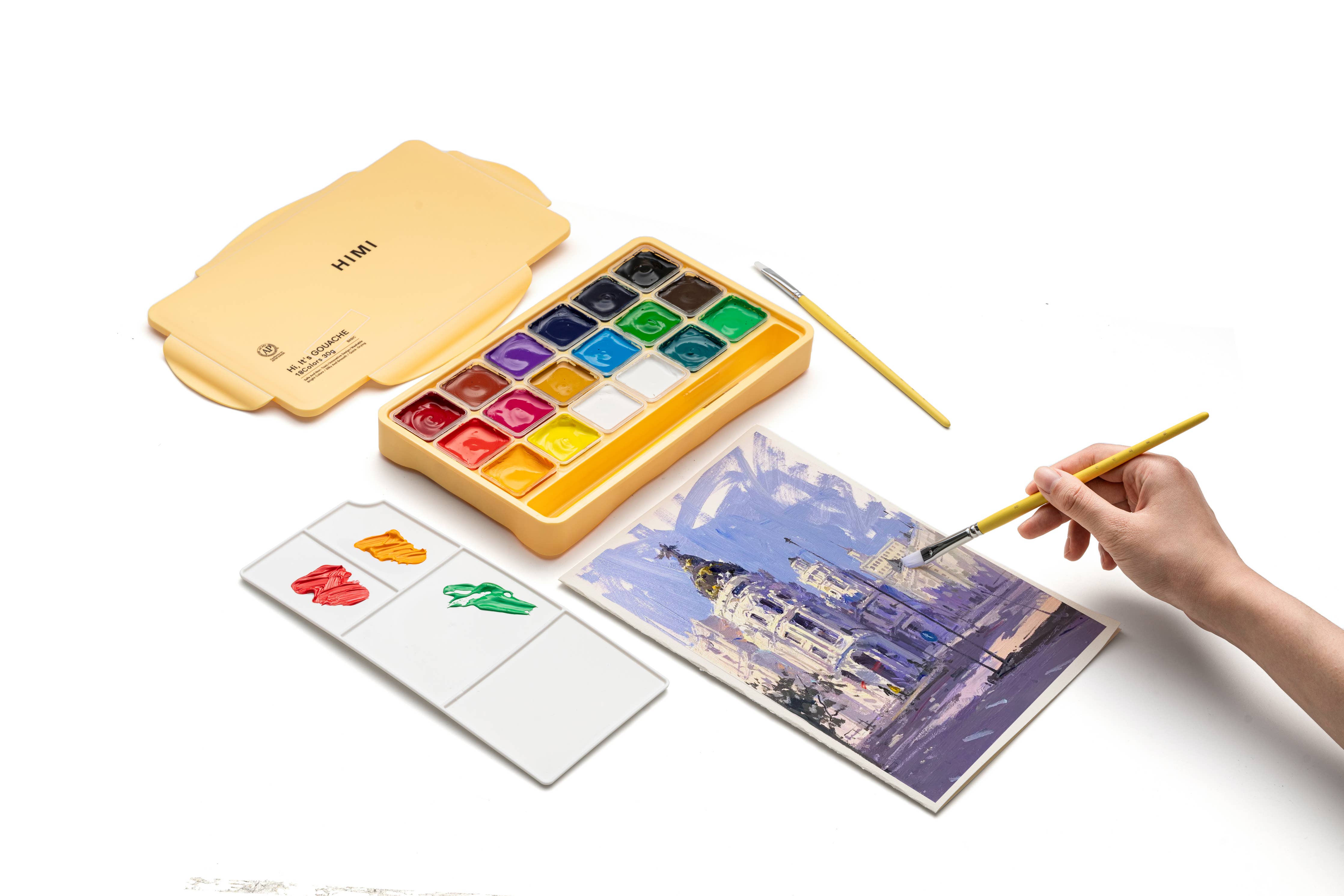 Jelly Cup Gouache Paint Set (18 Colours)