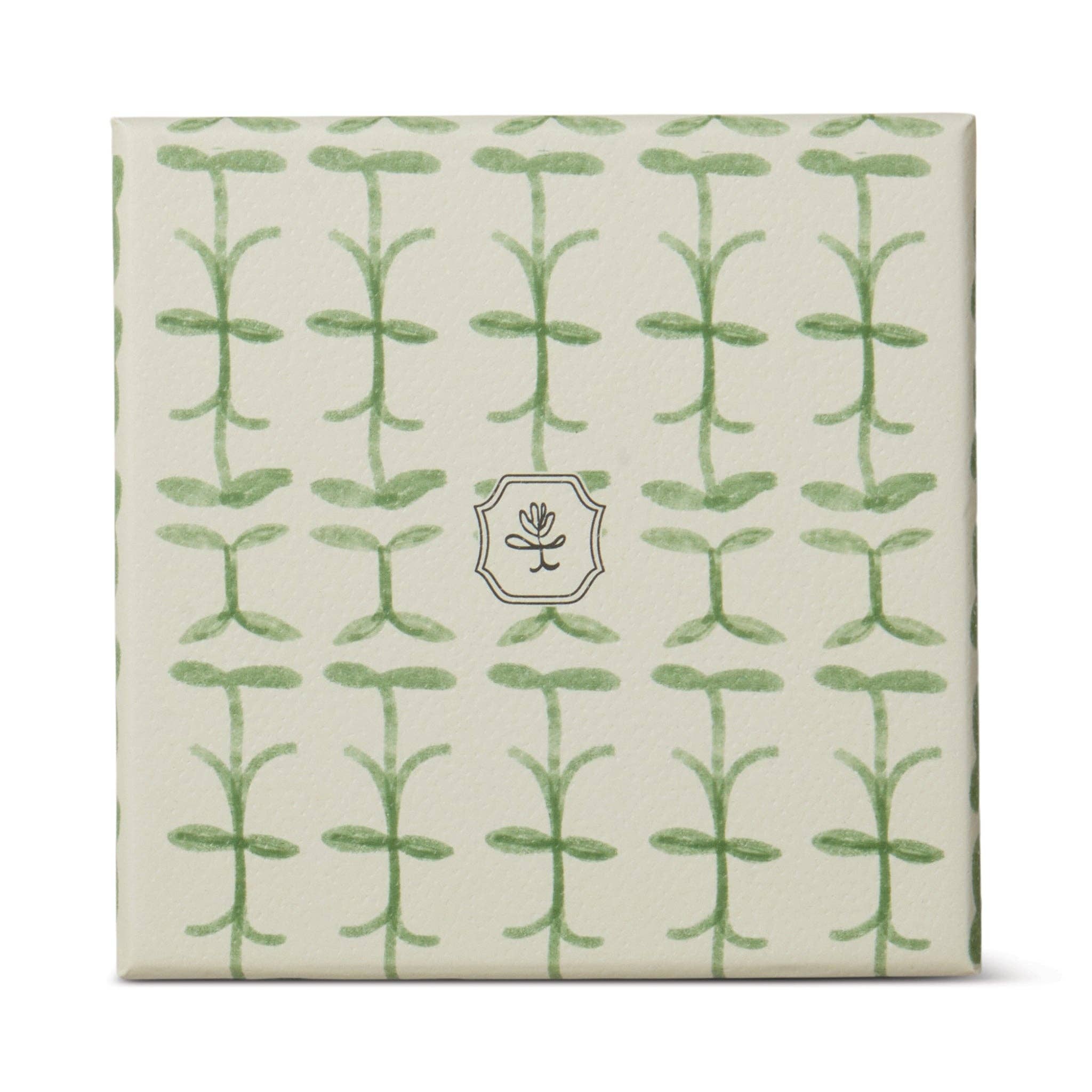 Green & Dark Green Glass Candle - Verbena & Lemongrass
