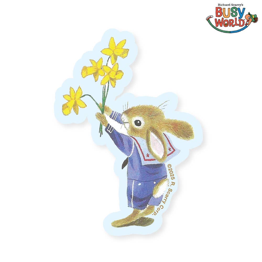 Richard Scarry Sailor Bunny Daffodil Sticker