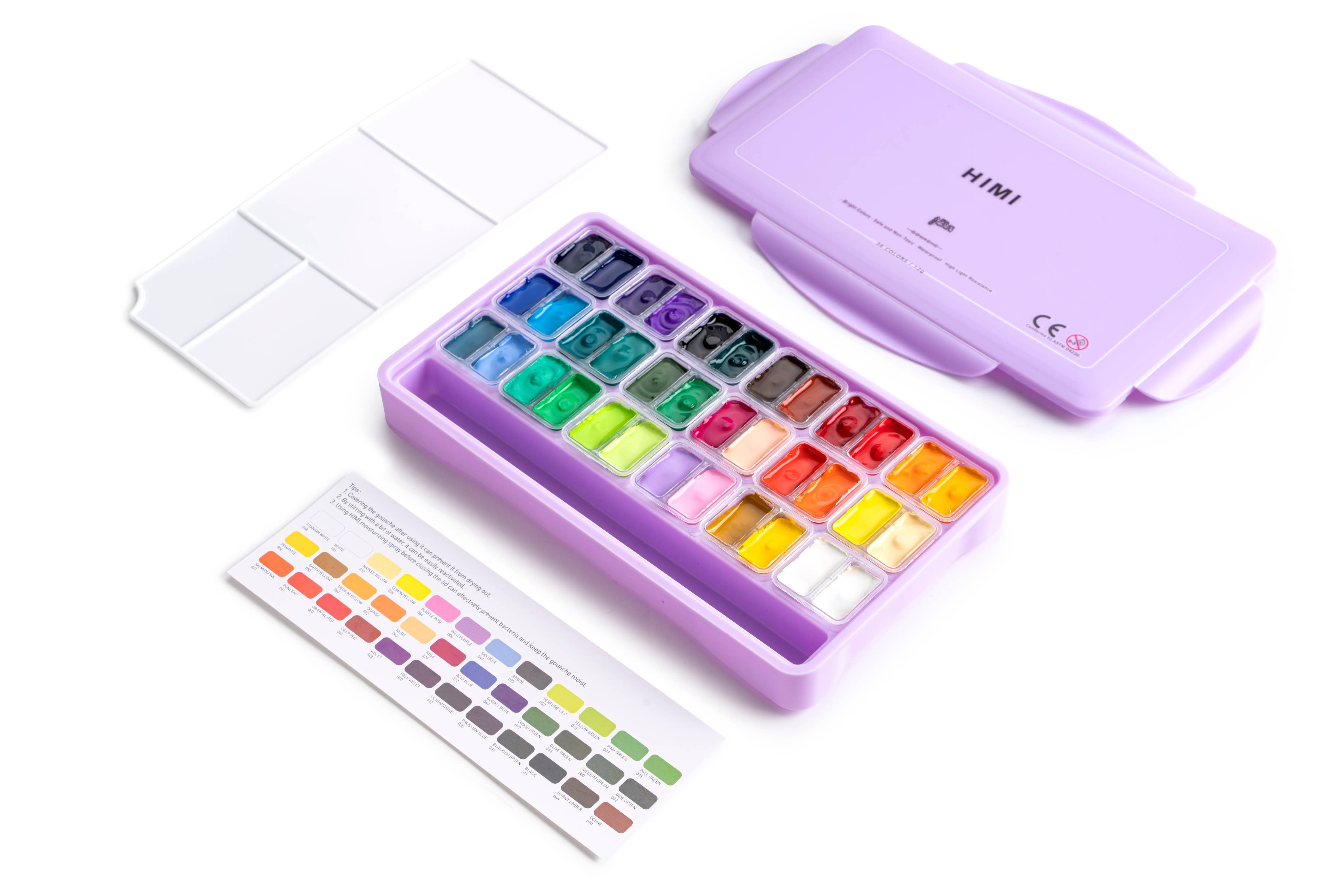 Twin Cup Gouache Paint Set (36 Colours)