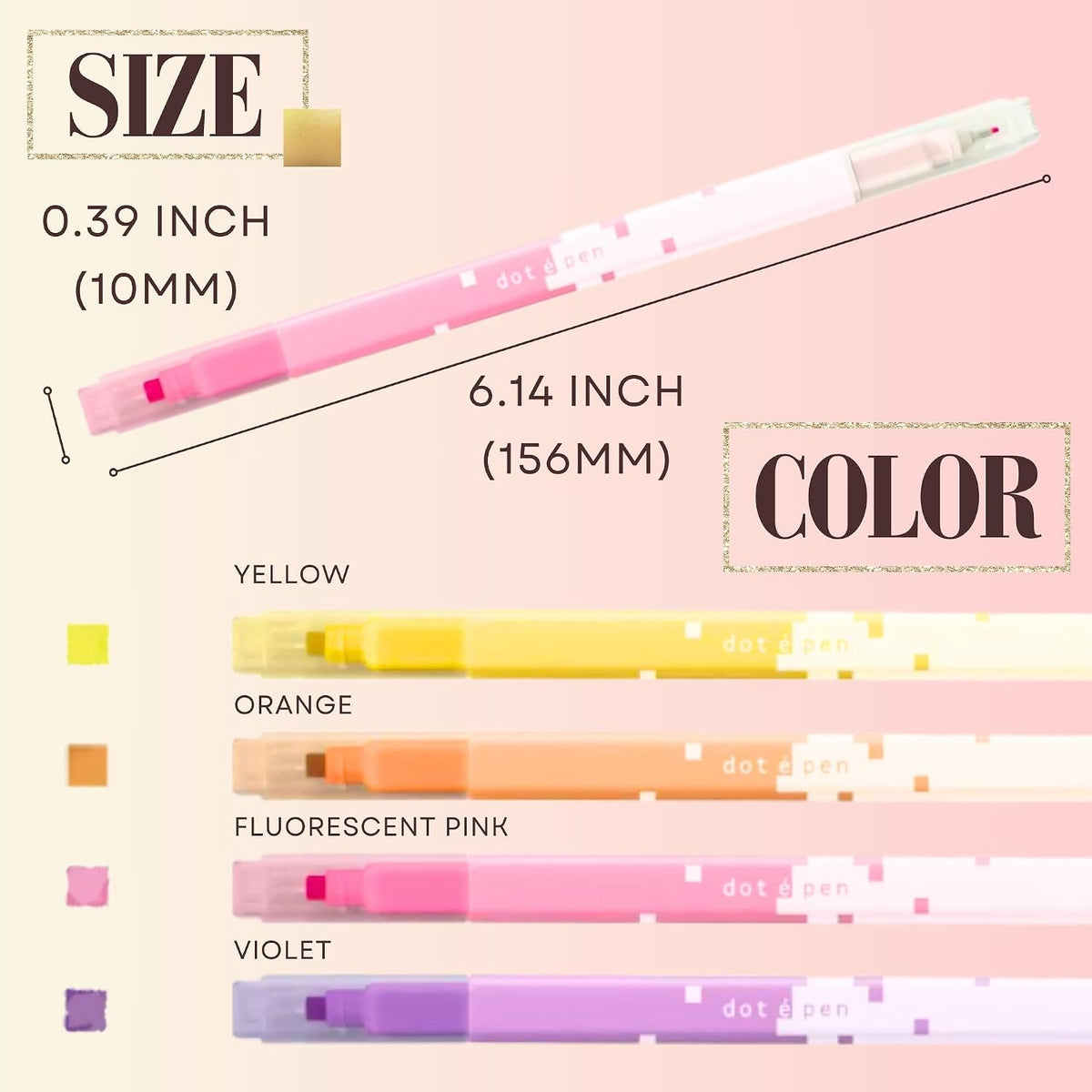 Dot e Pen Set - Pinks