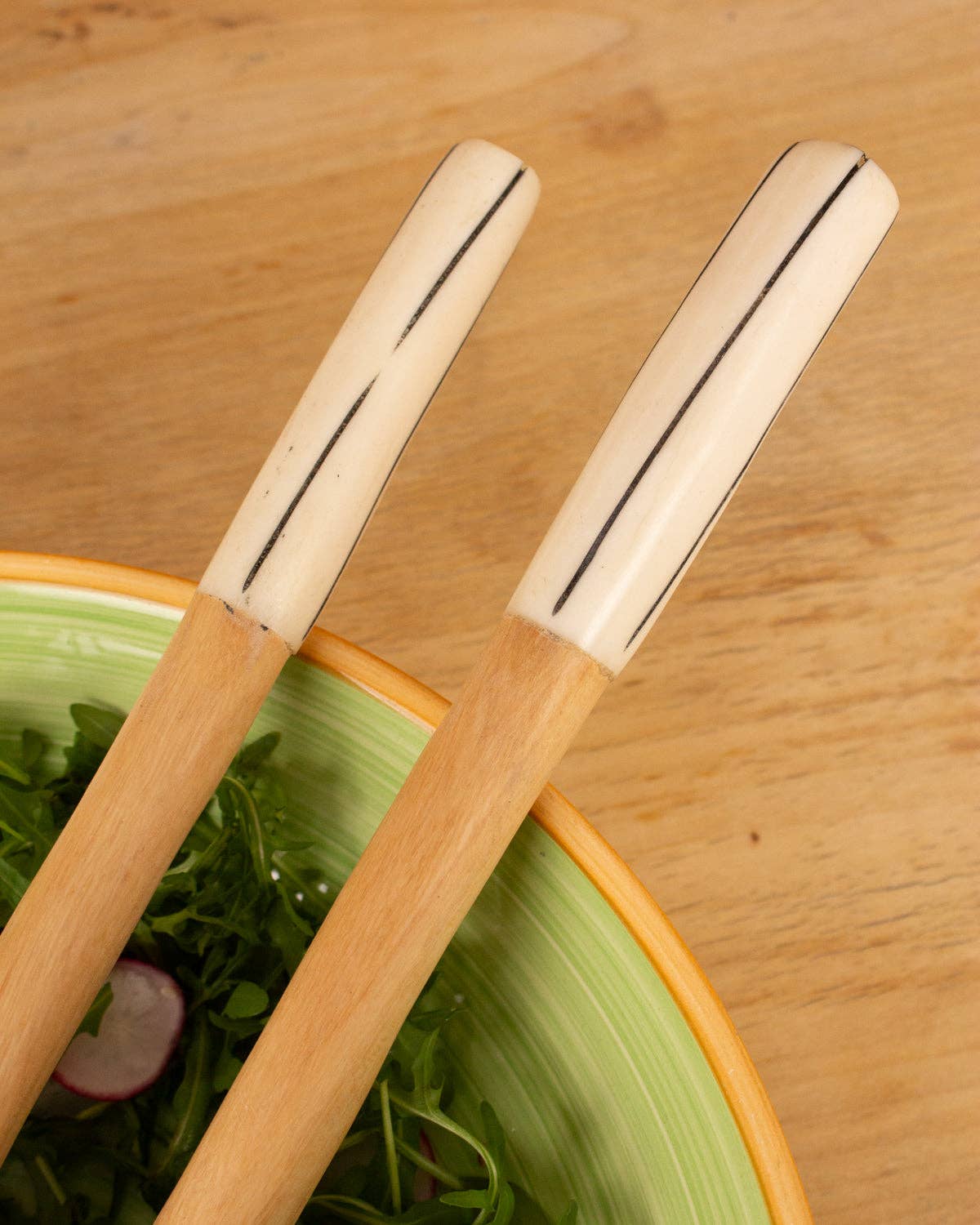 Large Olive Wood Salad Servers