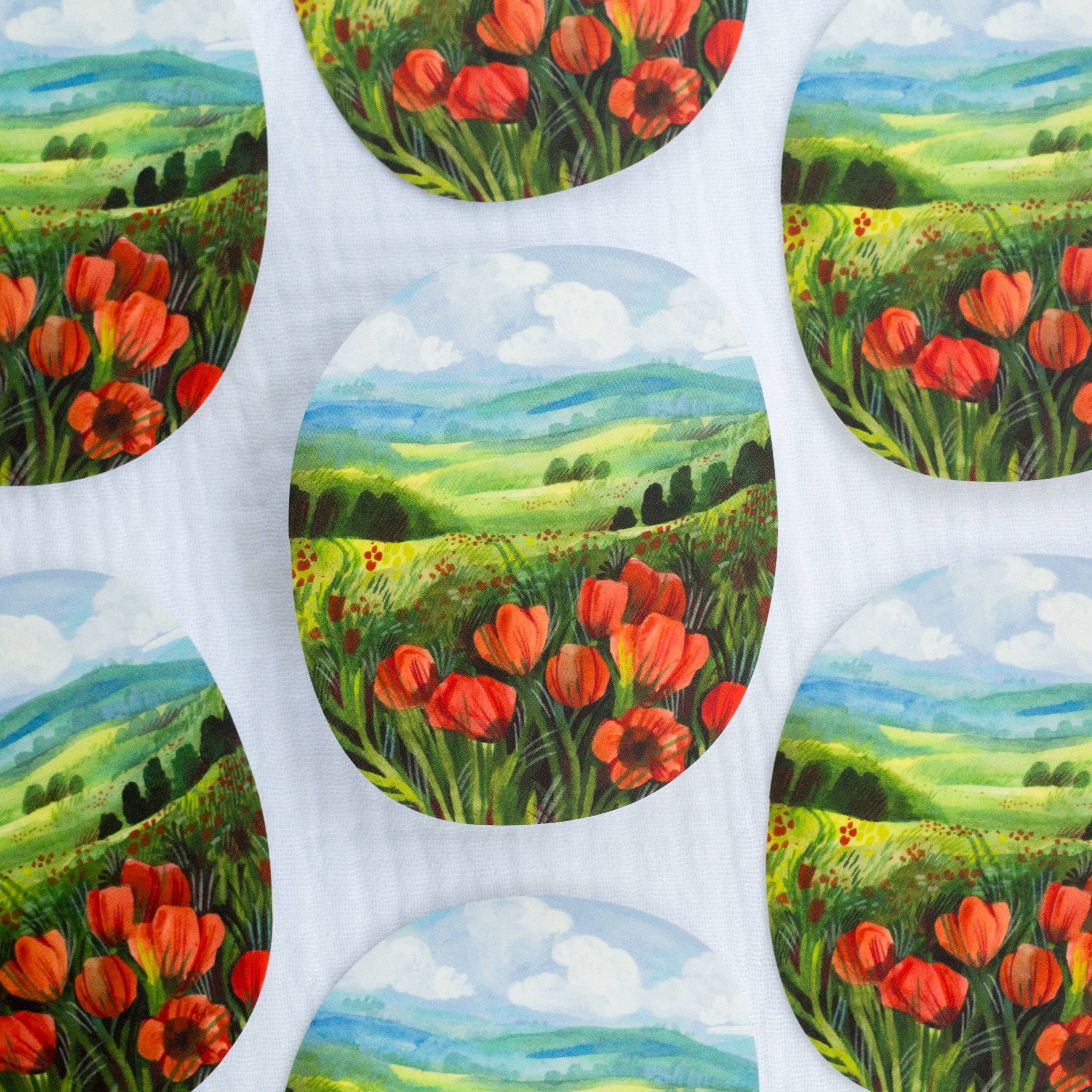 Poppy Meadow Vinyl Sticker