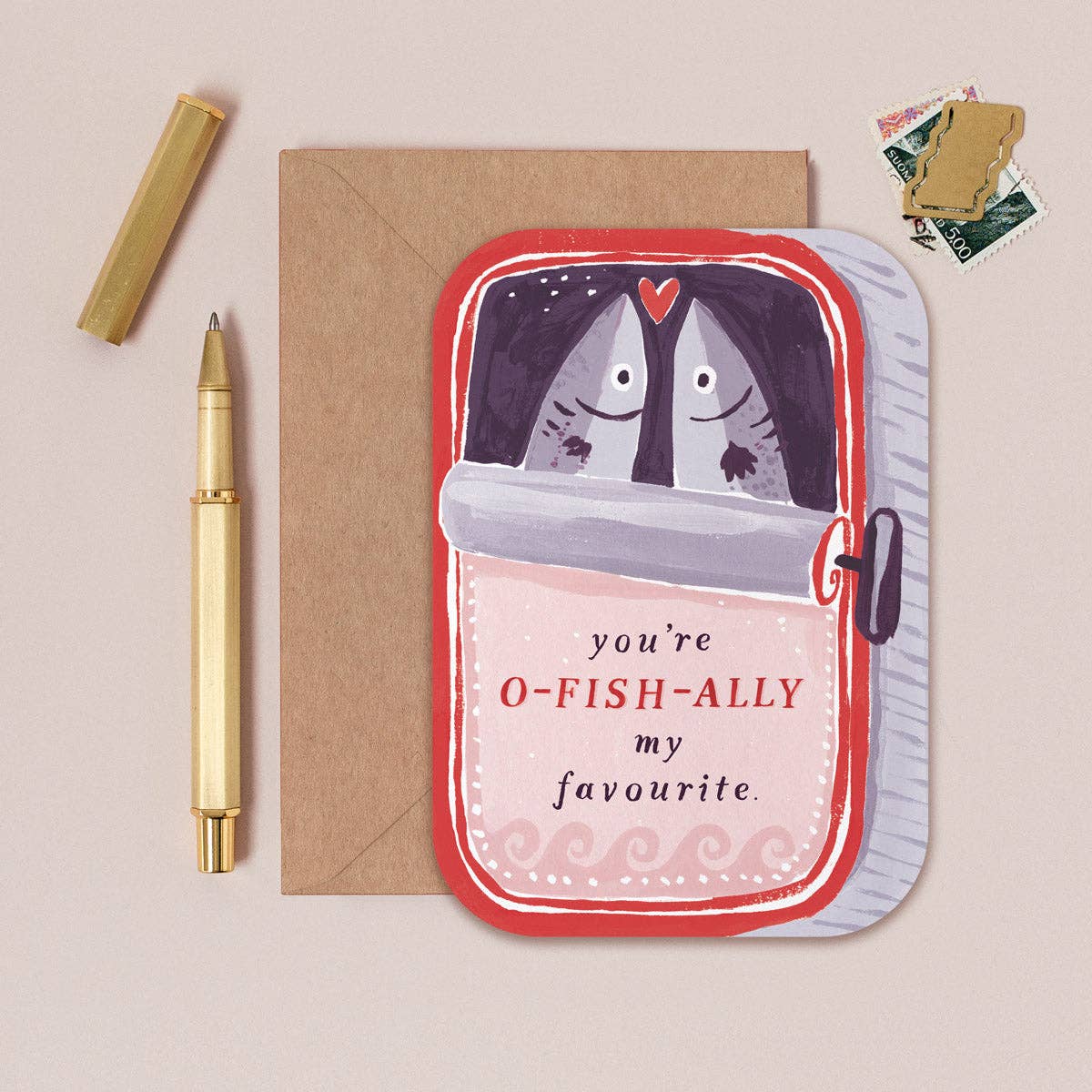 Sardines You're My Favourite Die-Cut Card