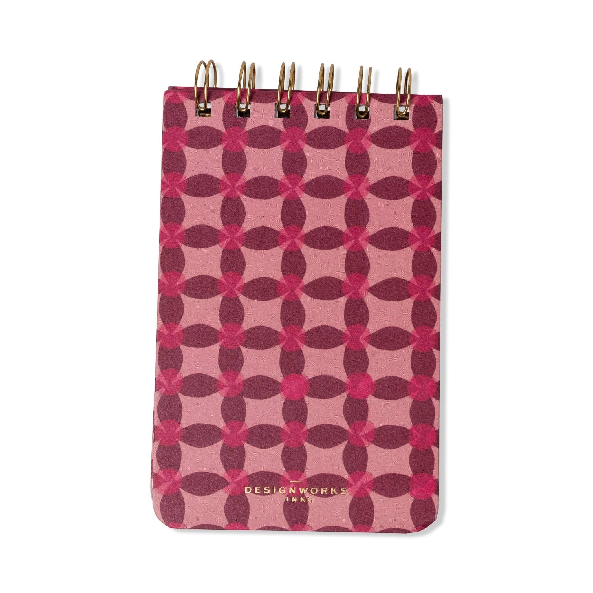 Tulip Twin Wire Flip Notepad - Pinwheel Pink