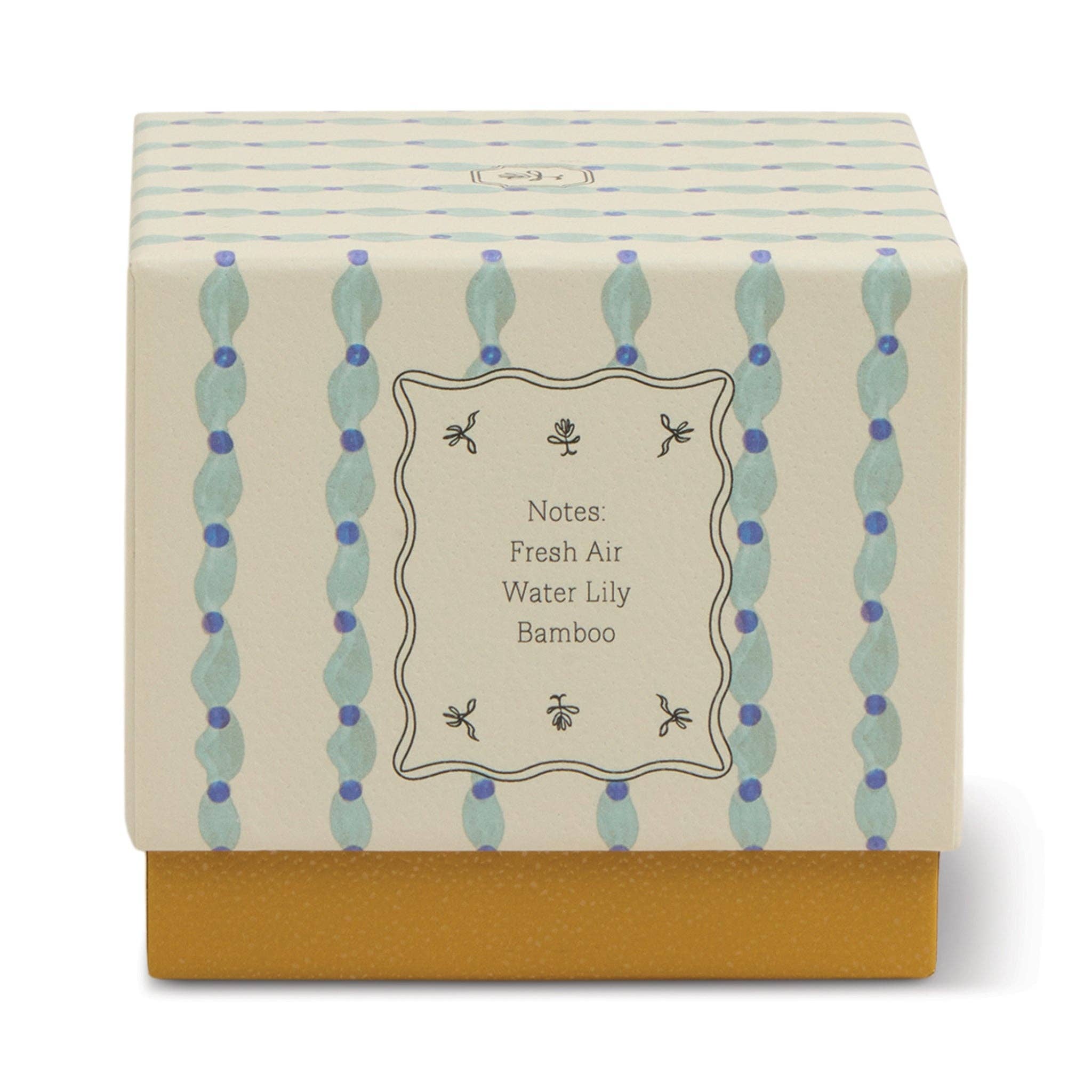 Blue & Ochre Glass Candle - Wisteria & Willow