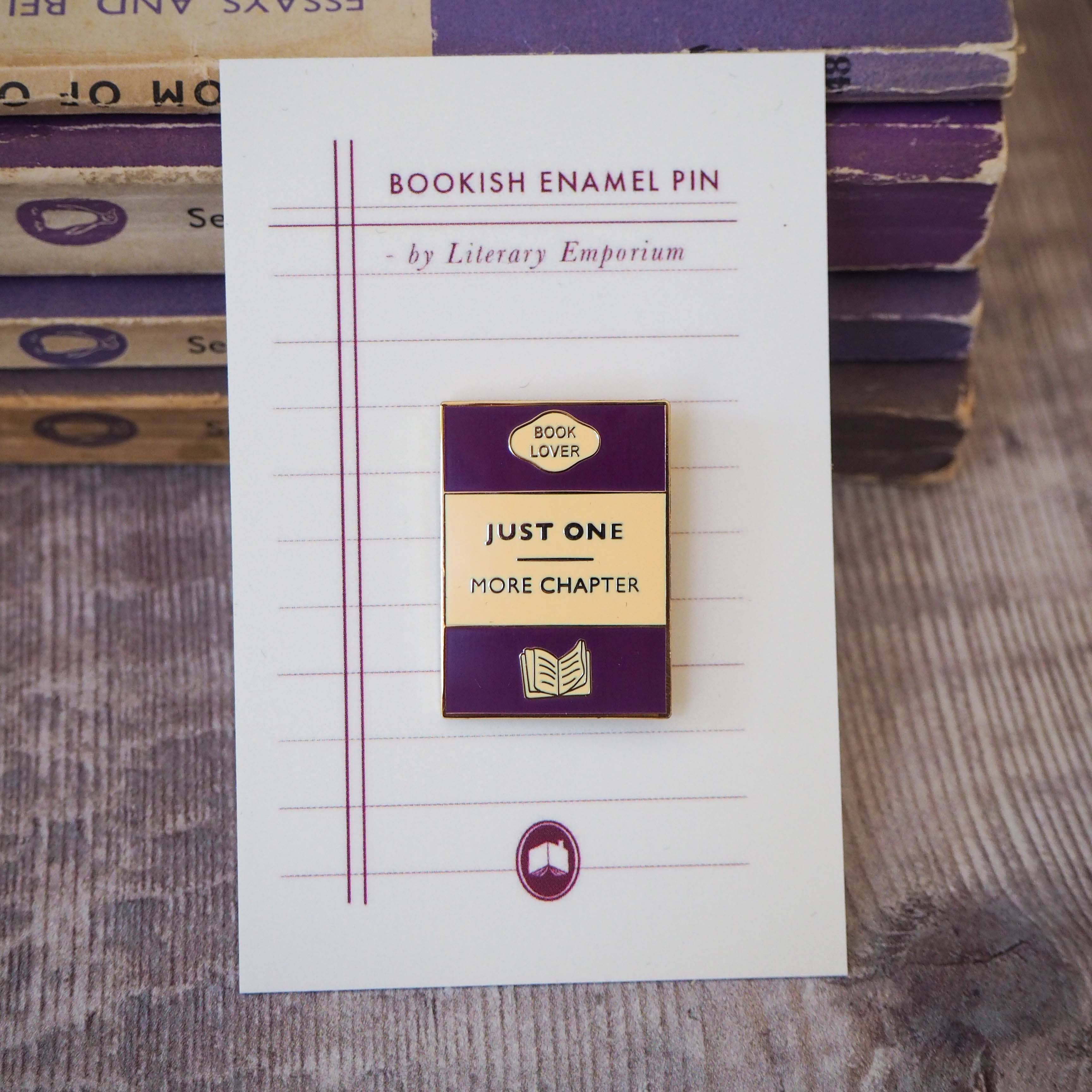 'Just One More Chapter' Enamel Pin Badge