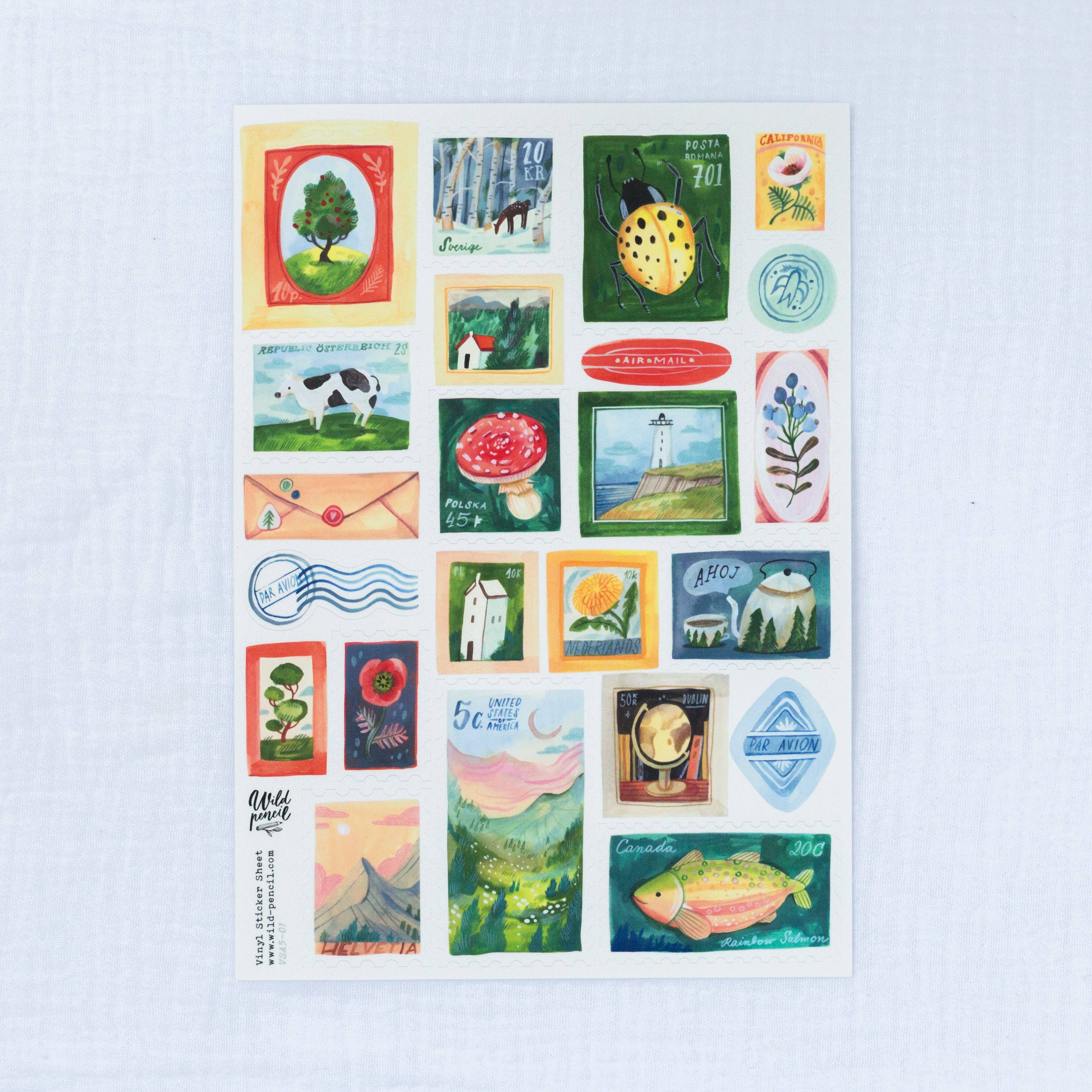 Stamps Vinyl Sticker Sheet