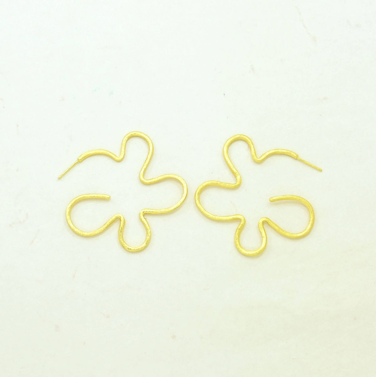 Doria Boho Chic Hoop Earring Gold Plated