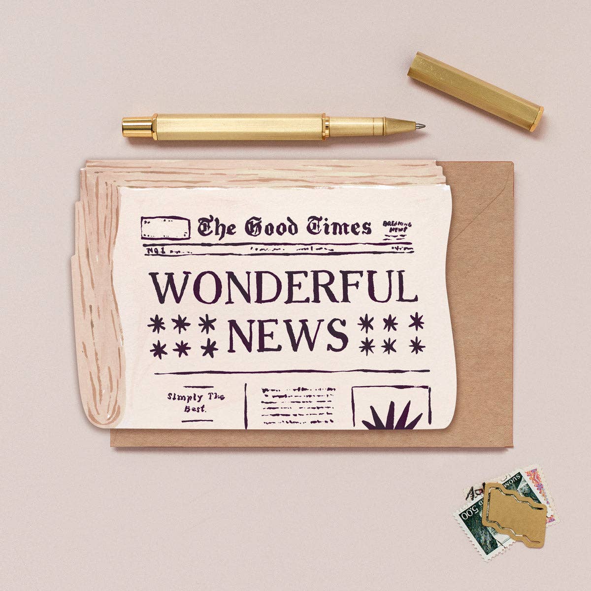 Newspaper Congratulations Card