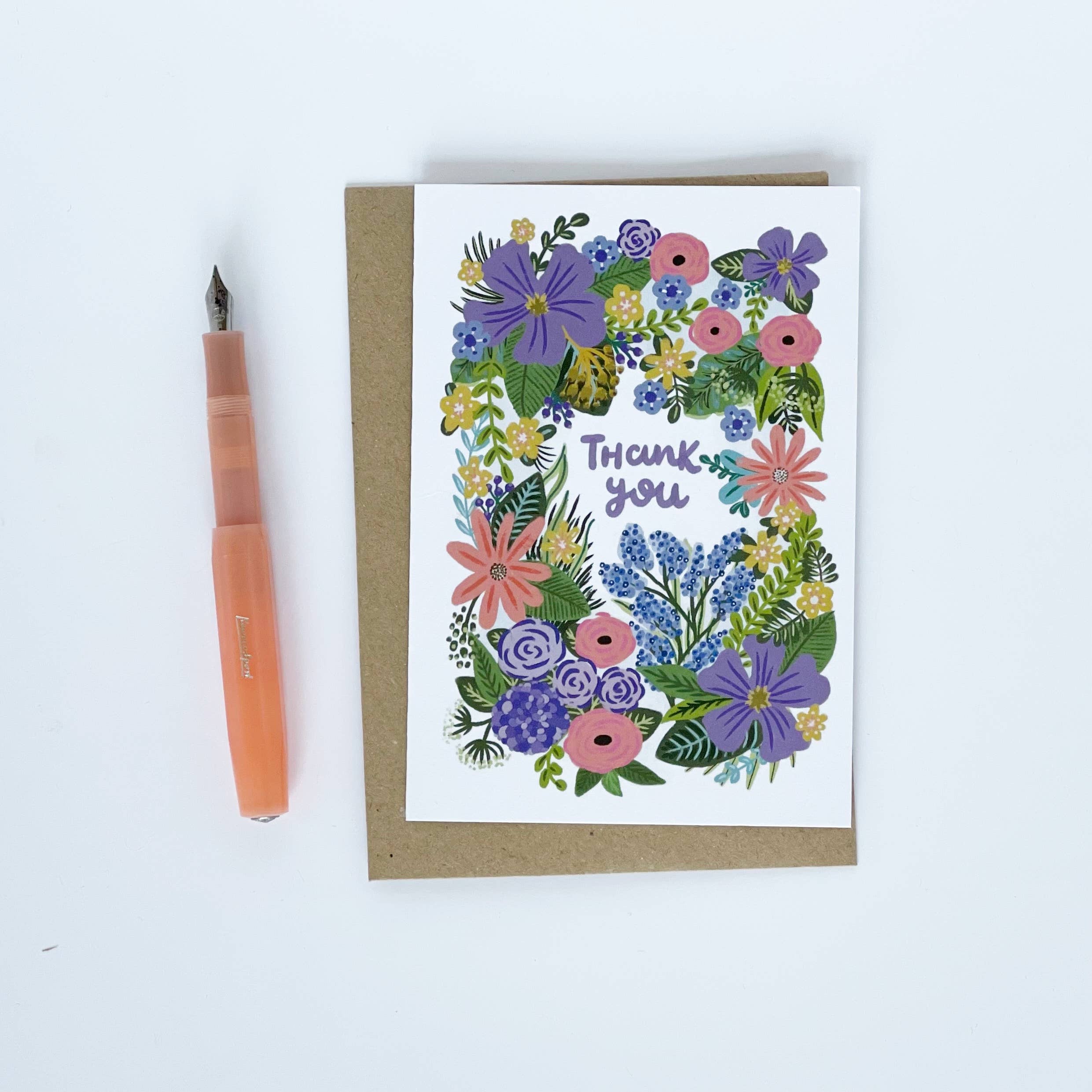 Lilac Flowers Thank You Card