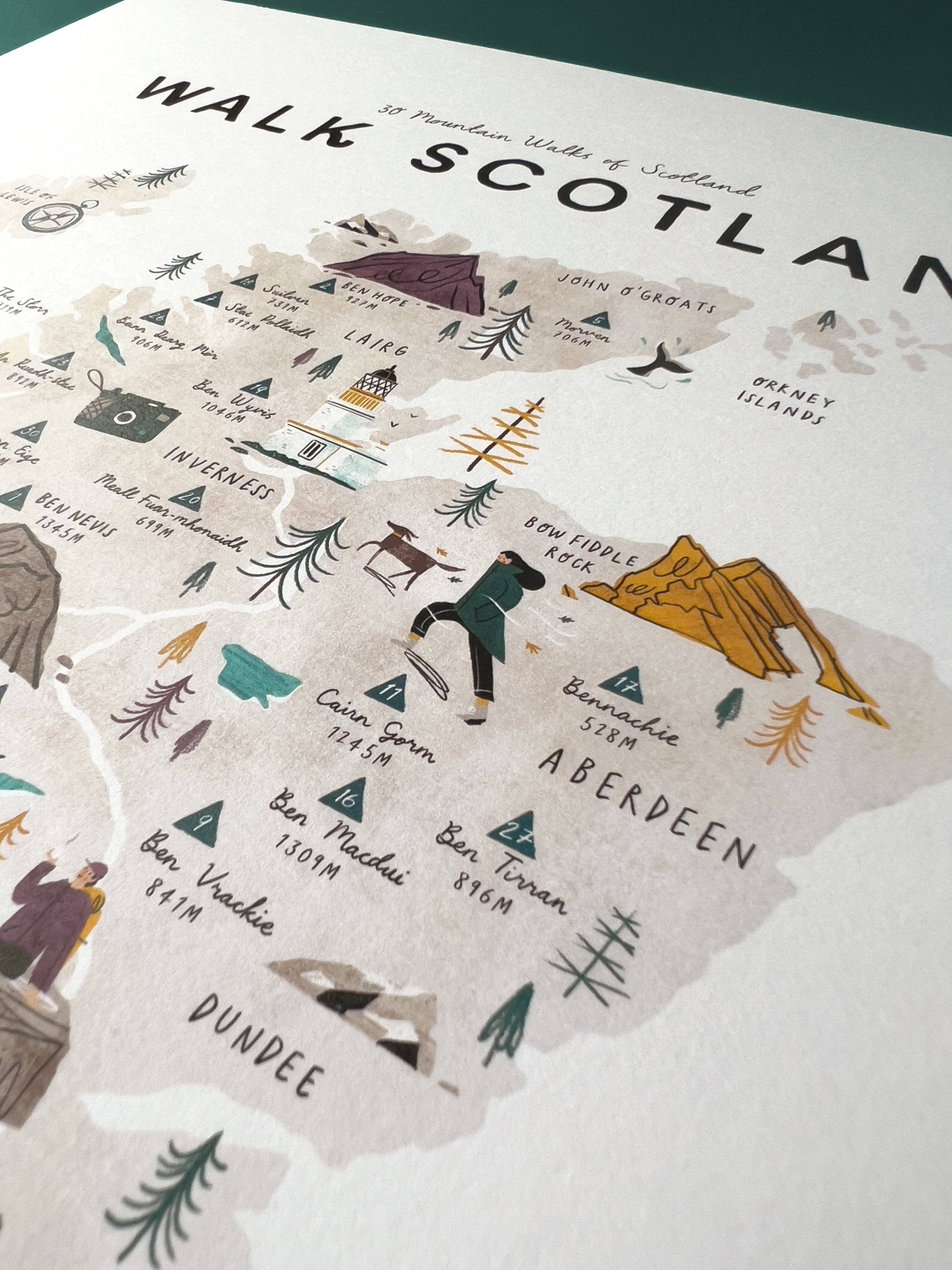 Walk Scotland A3 Map Checklist