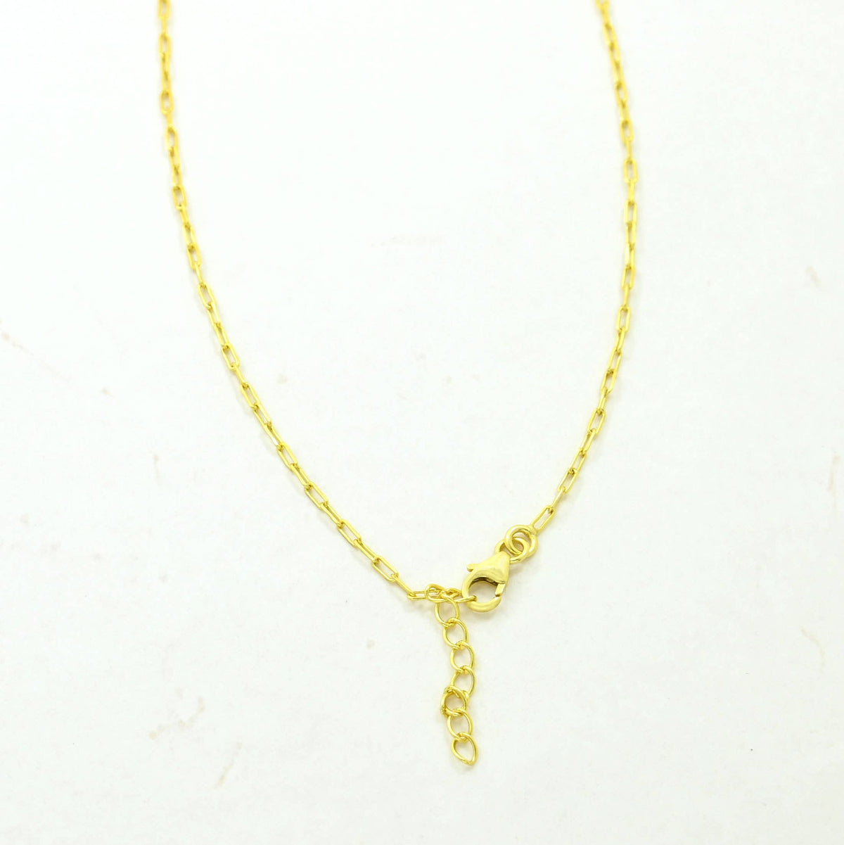 Round Gemstone Necklace Gold Plated Silver 925 - Smoky Quartz