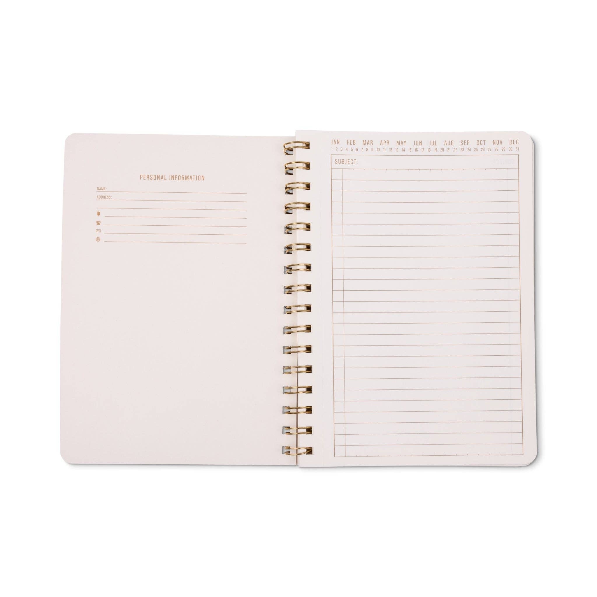 Tulip A5 Twin Wire Notebook - Pinwheel Pink