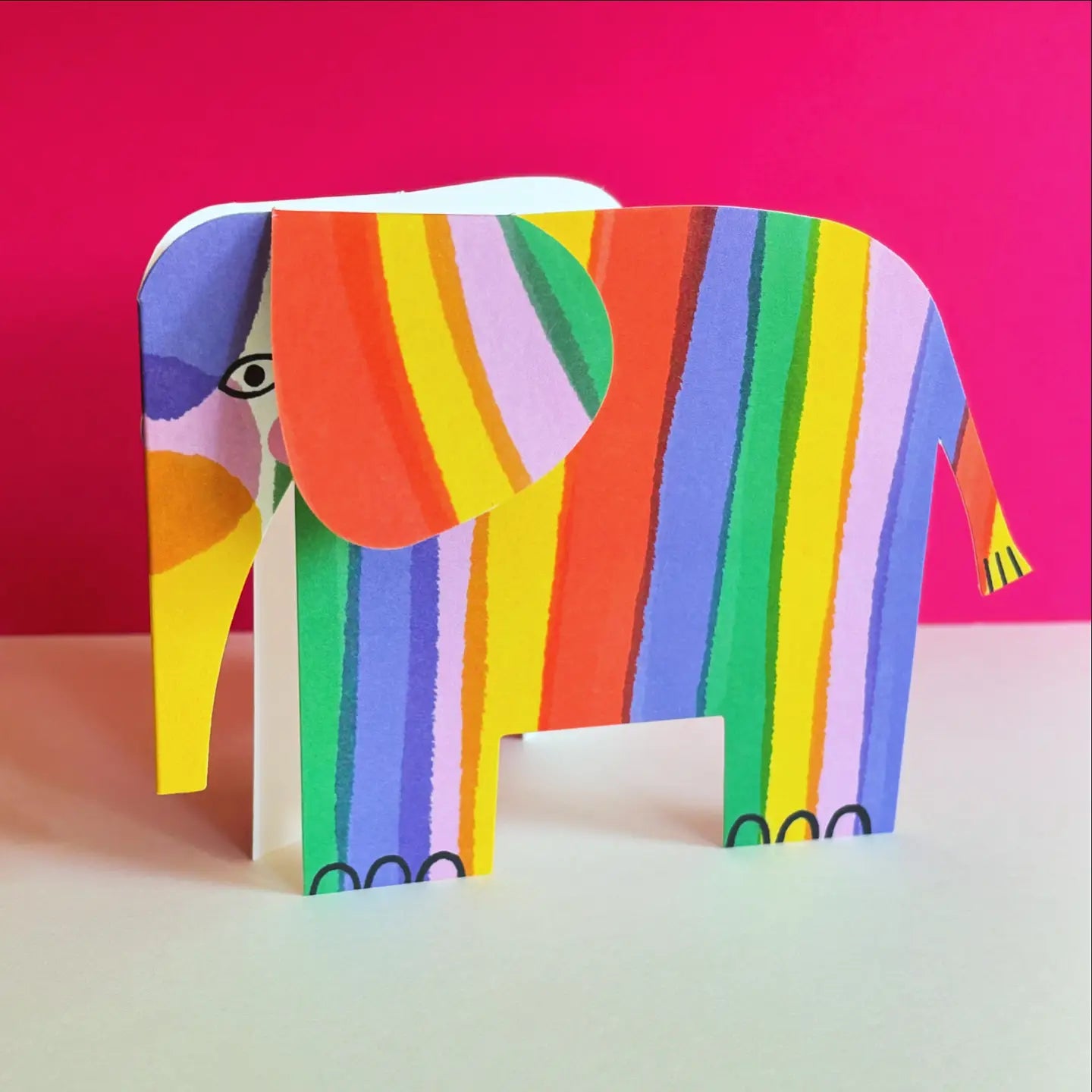 Striped Elephant Card