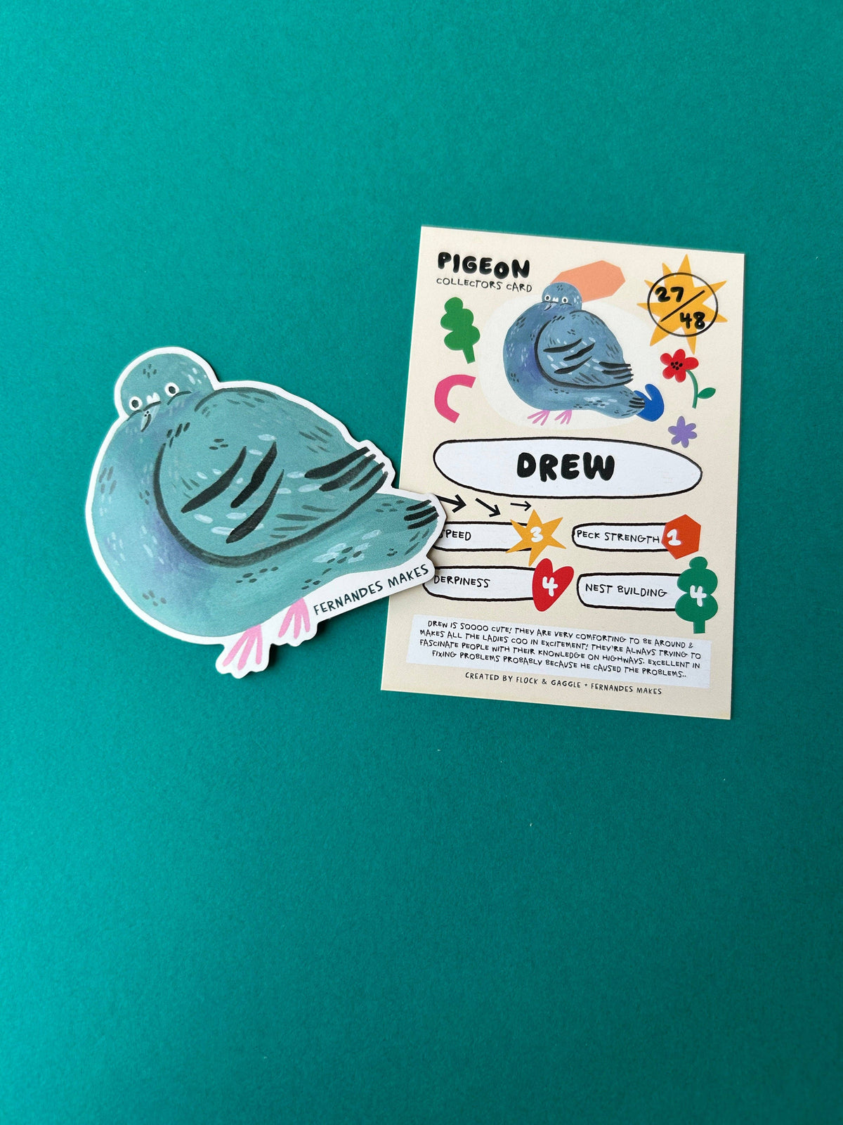 Pigeon Vinyl Stickers: Skye