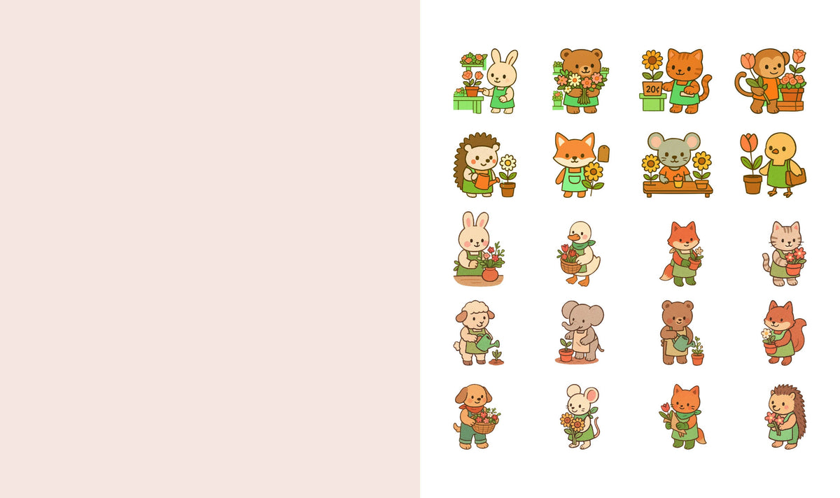 Cute 'n' Cozy Sticker Therapy: Flower Shops