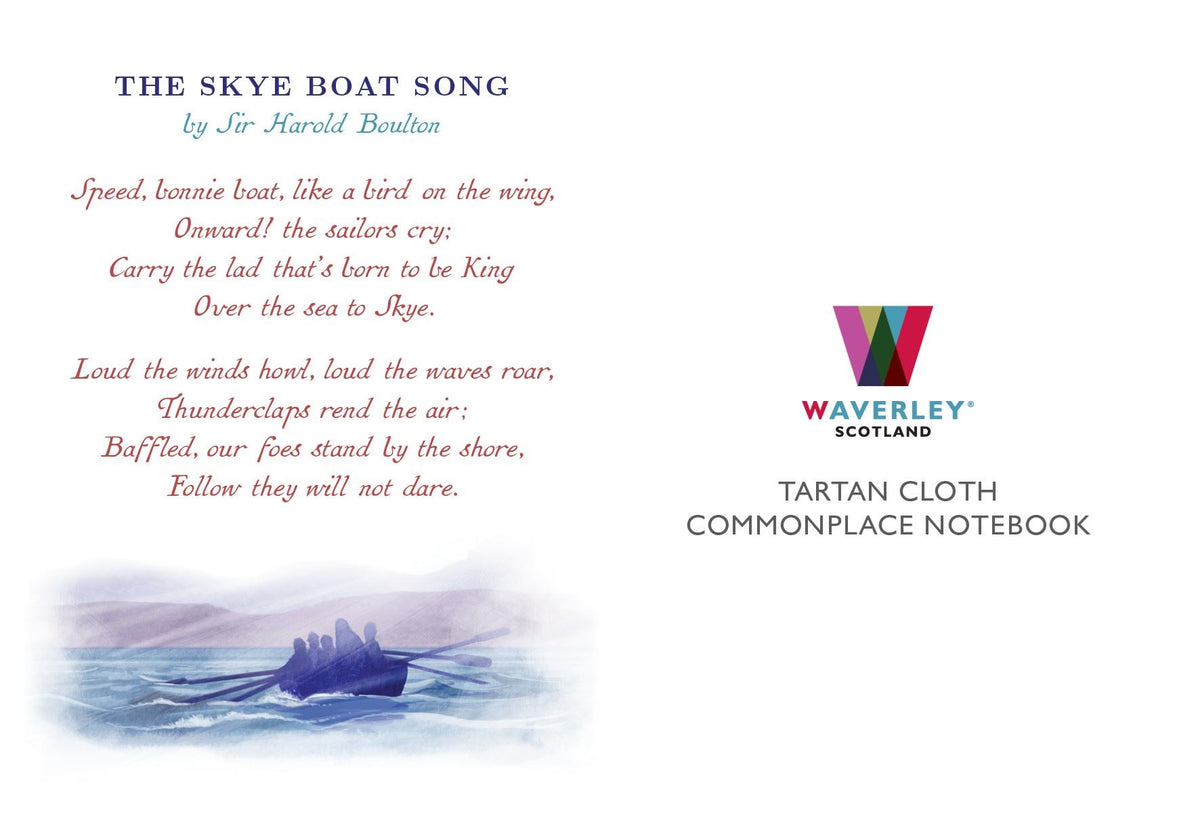 Skye Boat Song Tartan Cloth Notebook With Pen