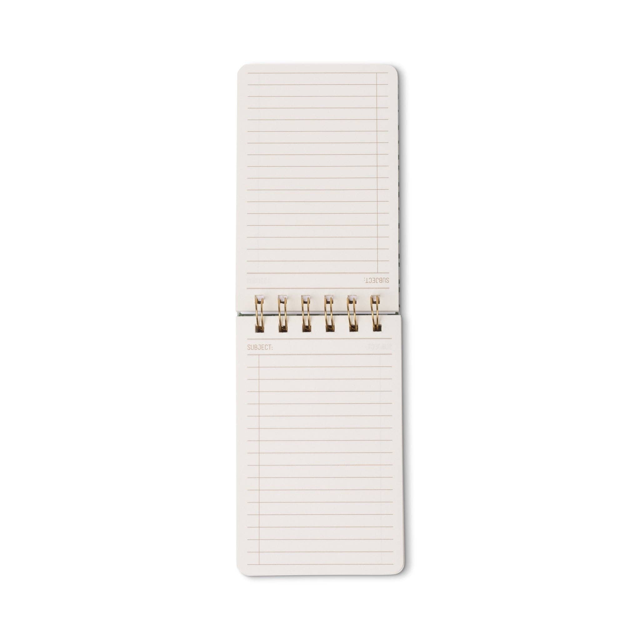 Tulip Twin Wire Flip Notepad - Green Vine