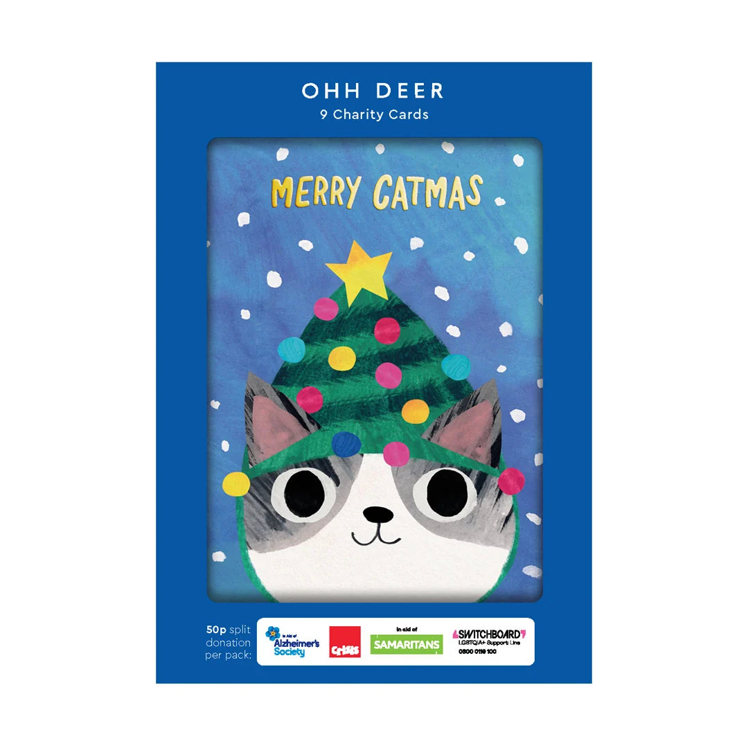 Planet Cat Charity Christmas Cards (Pack of 9)