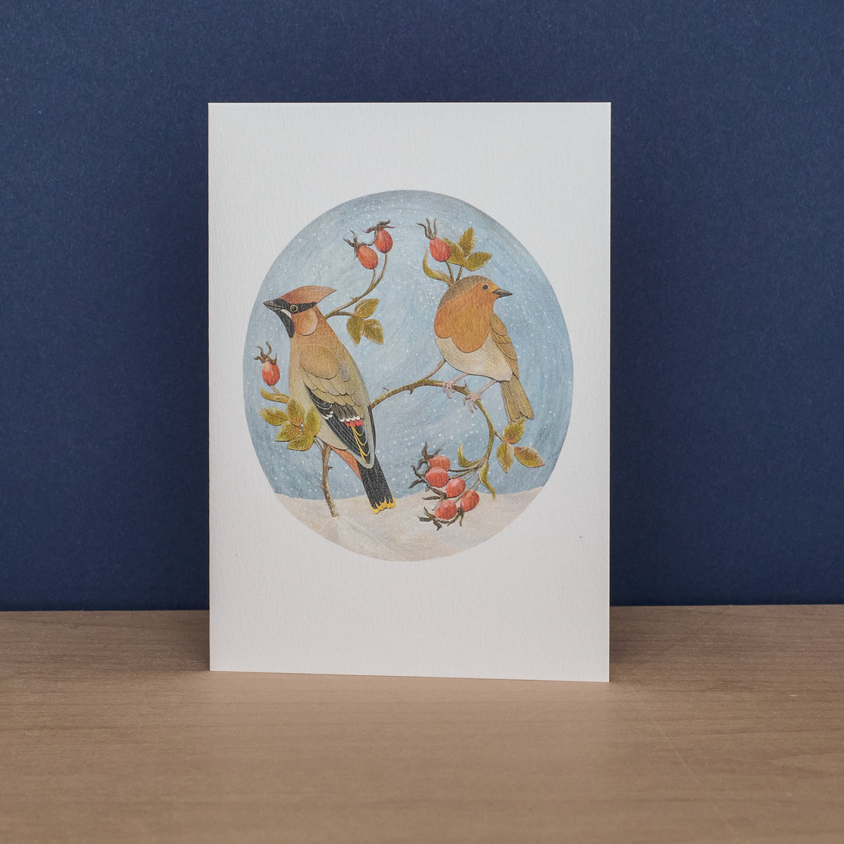 Pack Of 10 Notecards & Envelopes - Waxwing and Robin & Long-Tailed Tit and Blue Tit