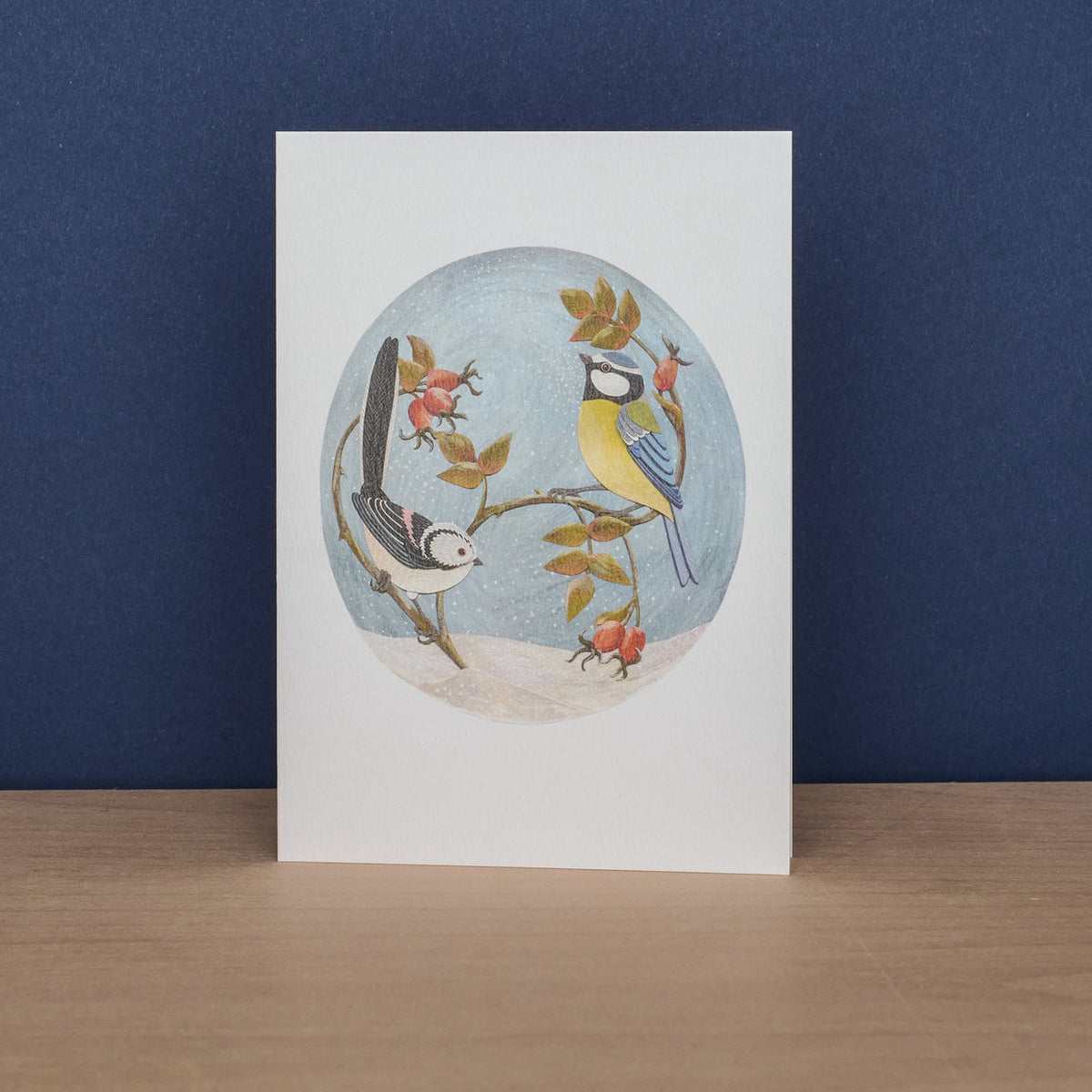 Pack Of 10 Notecards & Envelopes - Waxwing and Robin & Long-Tailed Tit and Blue Tit