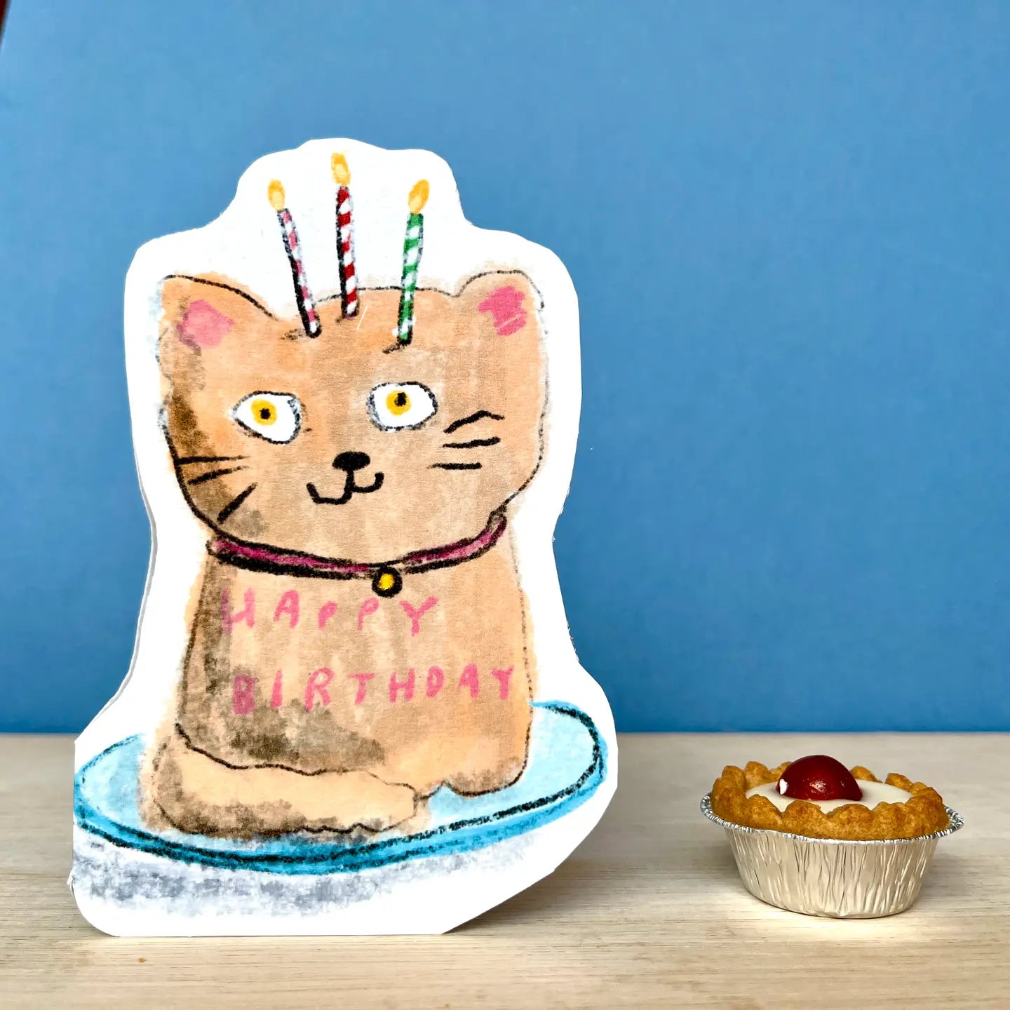 Cat Dream Cake Birthday Card