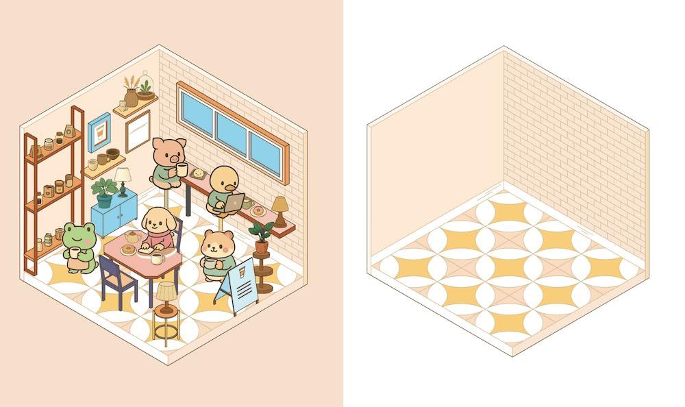 Cute 'n' Cozy Sticker Therapy: Coffee Shops
