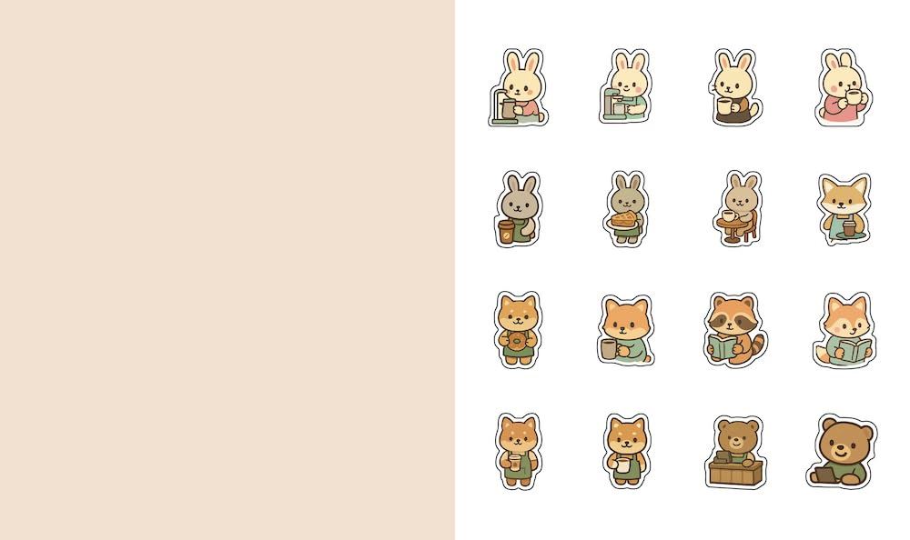 Cute 'n' Cozy Sticker Therapy: Coffee Shops
