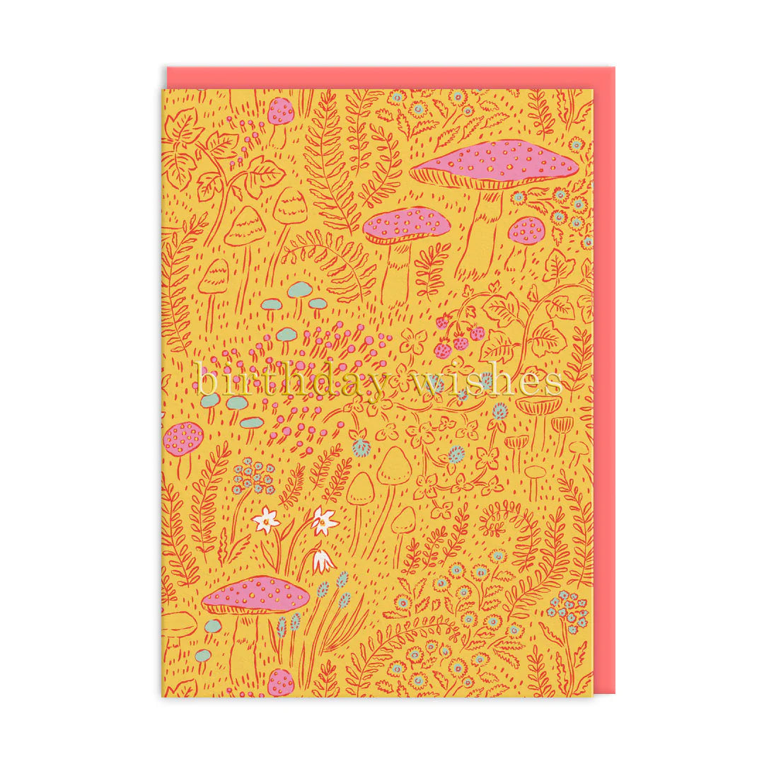 Mushrooms Birthday Card