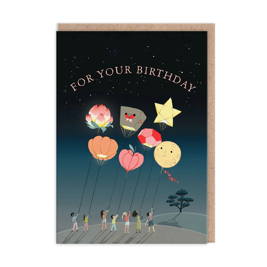Lanterns Birthday Card