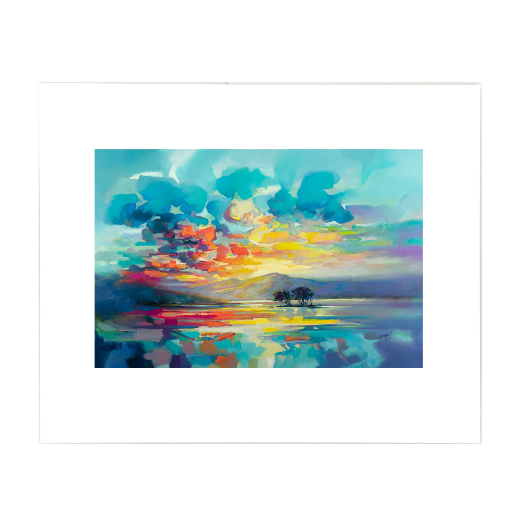 Loch Tay Resonance Mounted Art Print