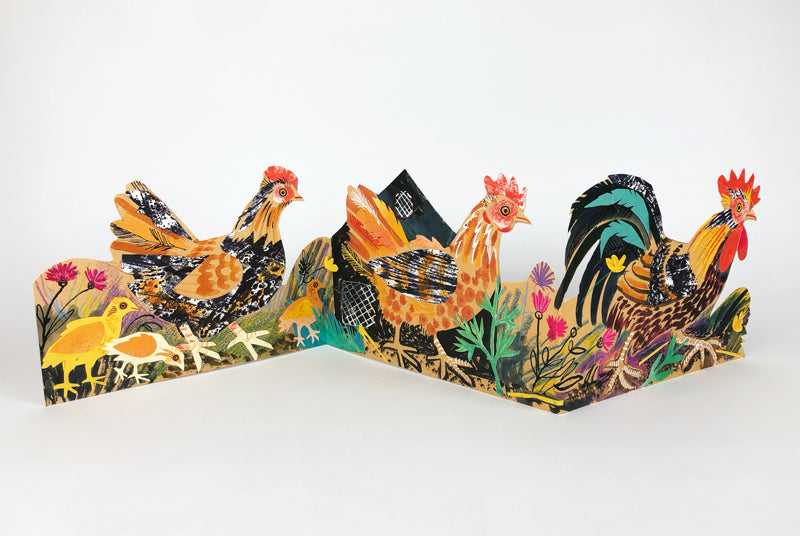 Chickens Fold Out Card