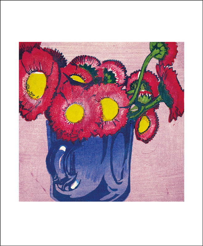 Red Daisies Blank Card