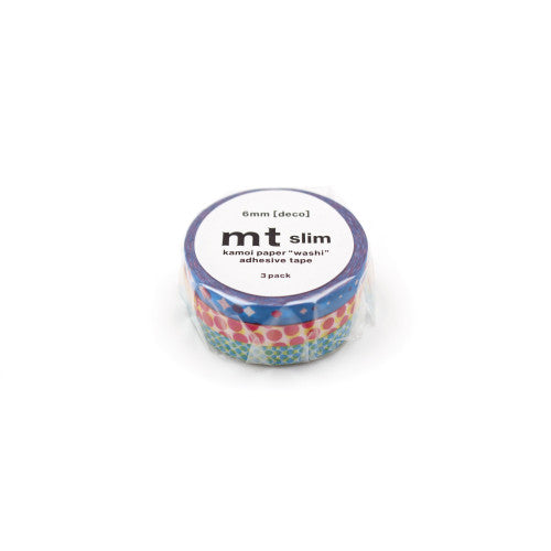 Trio Of Slim Deco Moire Washi Tapes